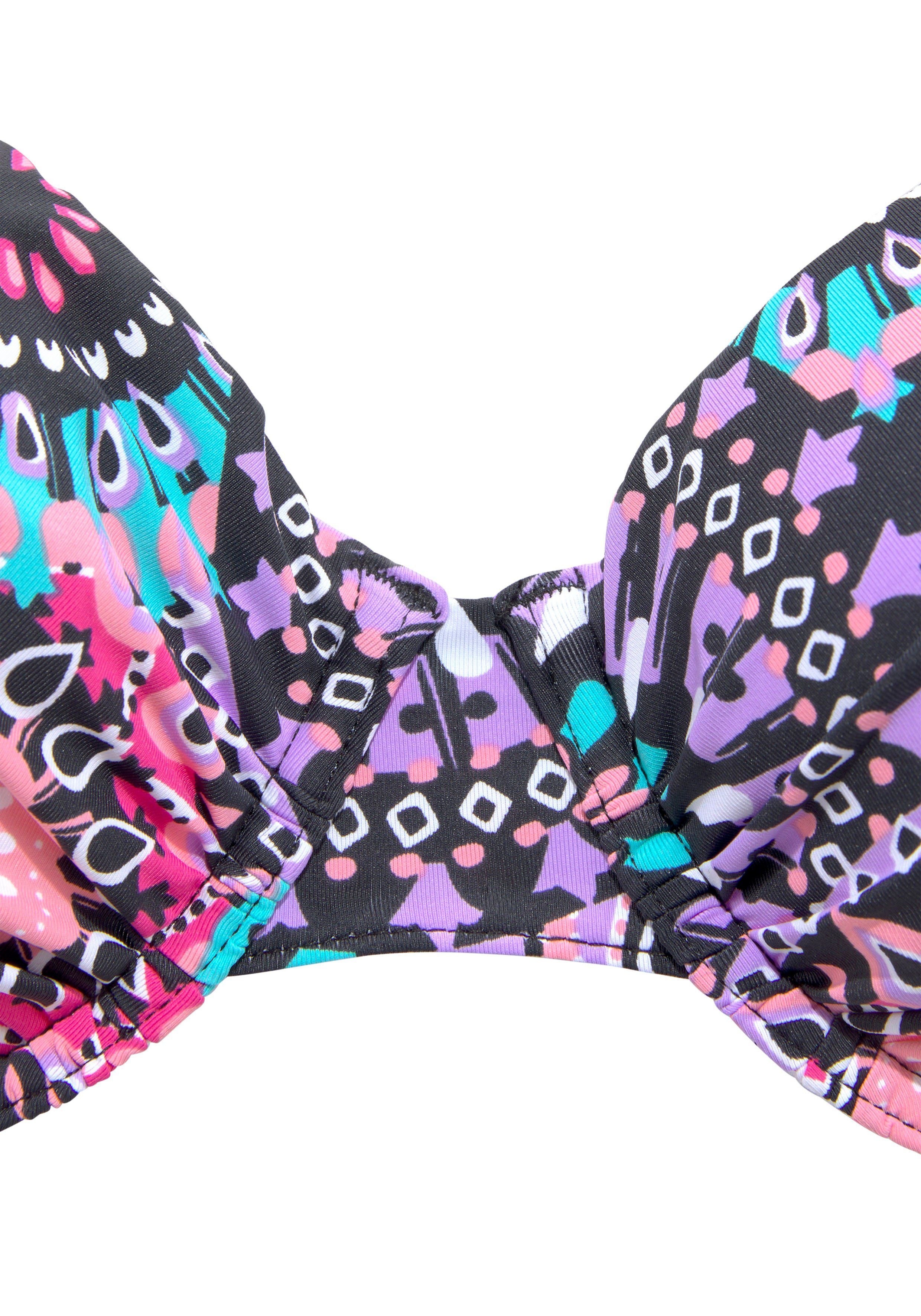 Lascana Beugelbikini met contrastkleurige bandjes