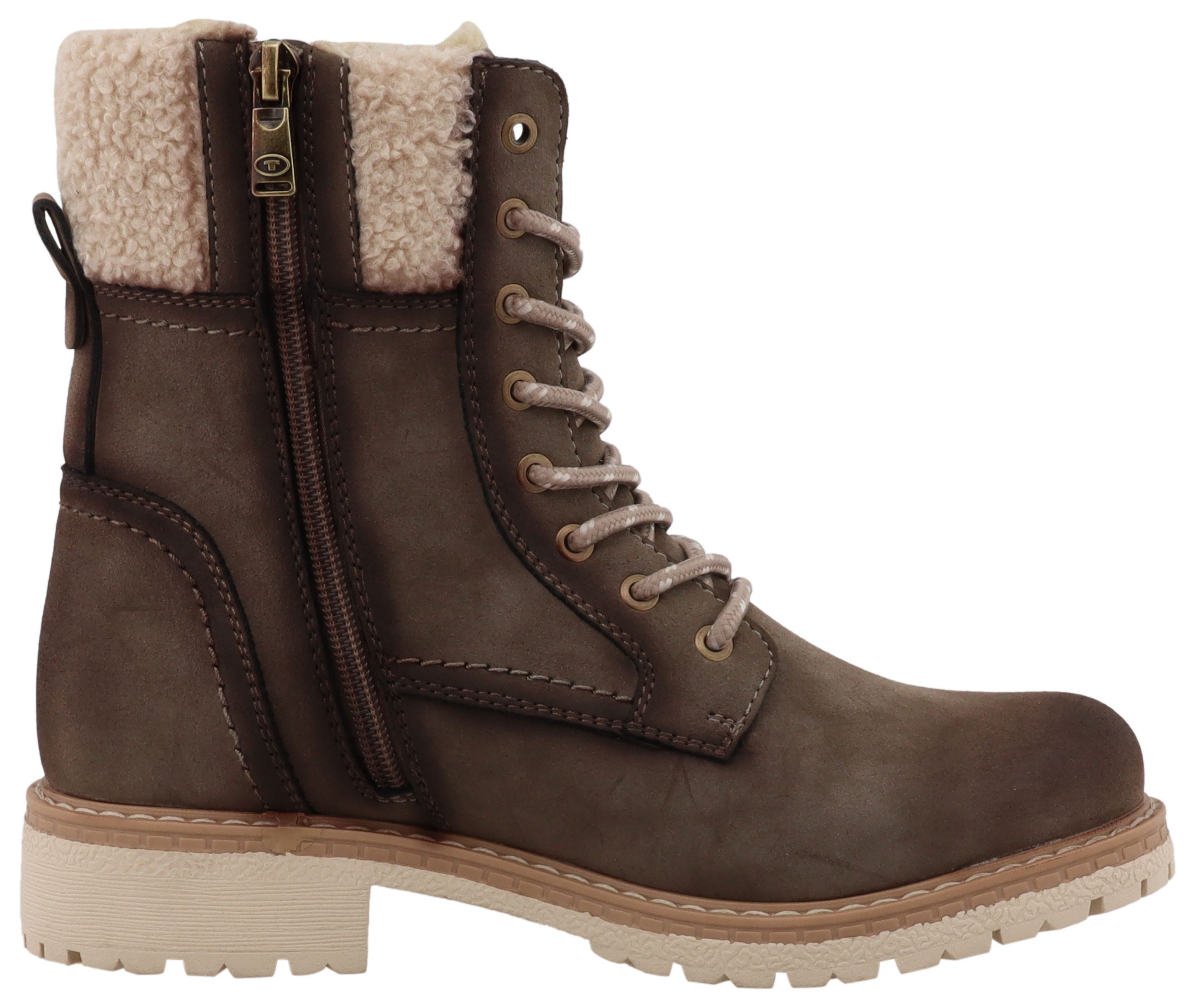 Tom Tailor Winterlaarzen Werkschoenen, hiking boot met blokhak