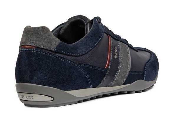 Geox Sneakers U WELLS C Vrijetijdsschoen, lage schoen, veterschoen met logoversiering