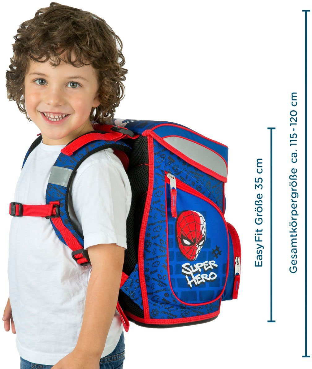 Scooli Schooltas EasyFit, Spider Man (set, 5-delig)