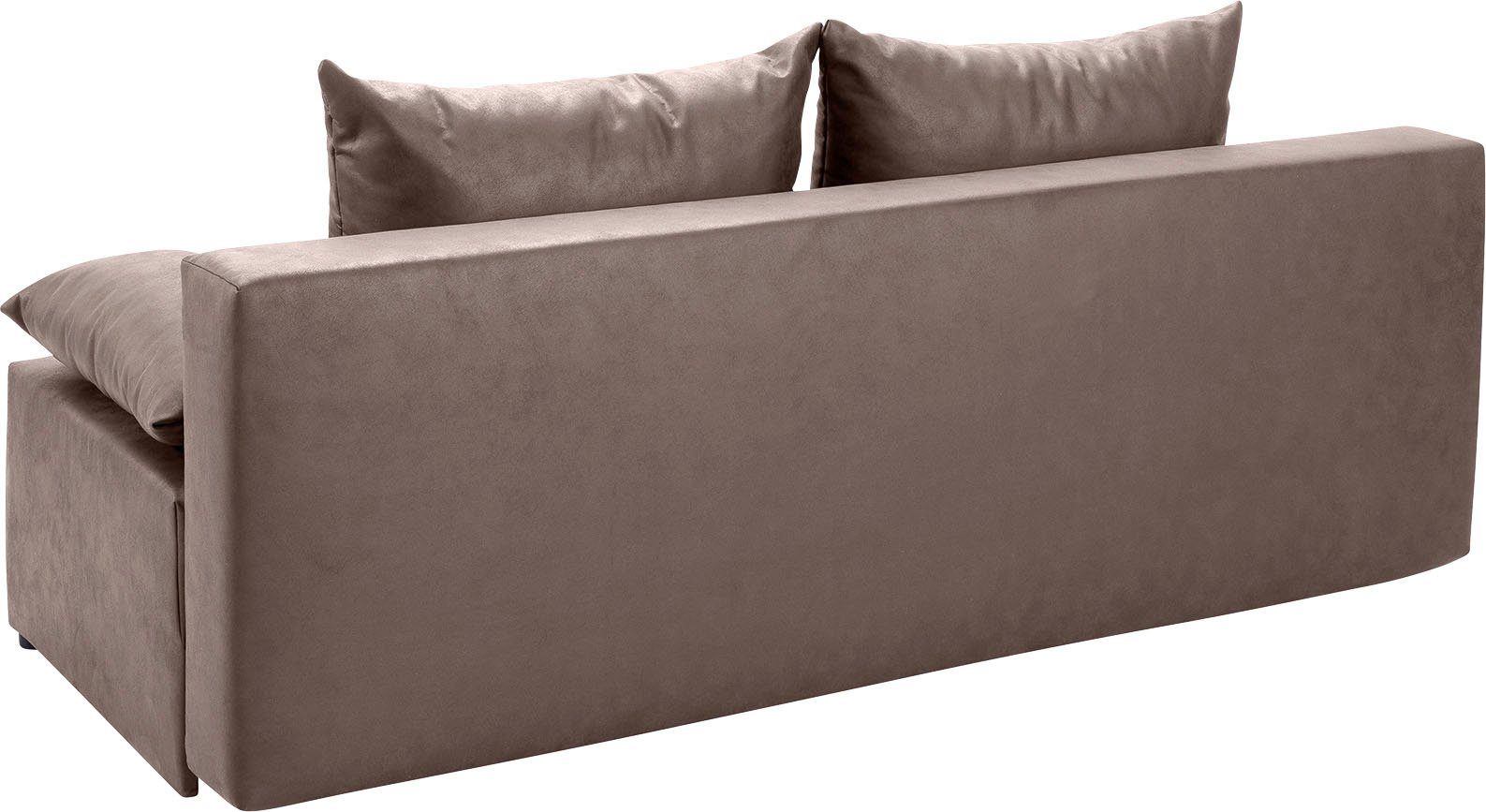 exxpo - sofa fashion Slaapbank Exxpo Tabou, Slaapbank met geweldige Opties Slaapfunctie,bedkist, naar keuze met liftbedfunctie en binnenvering