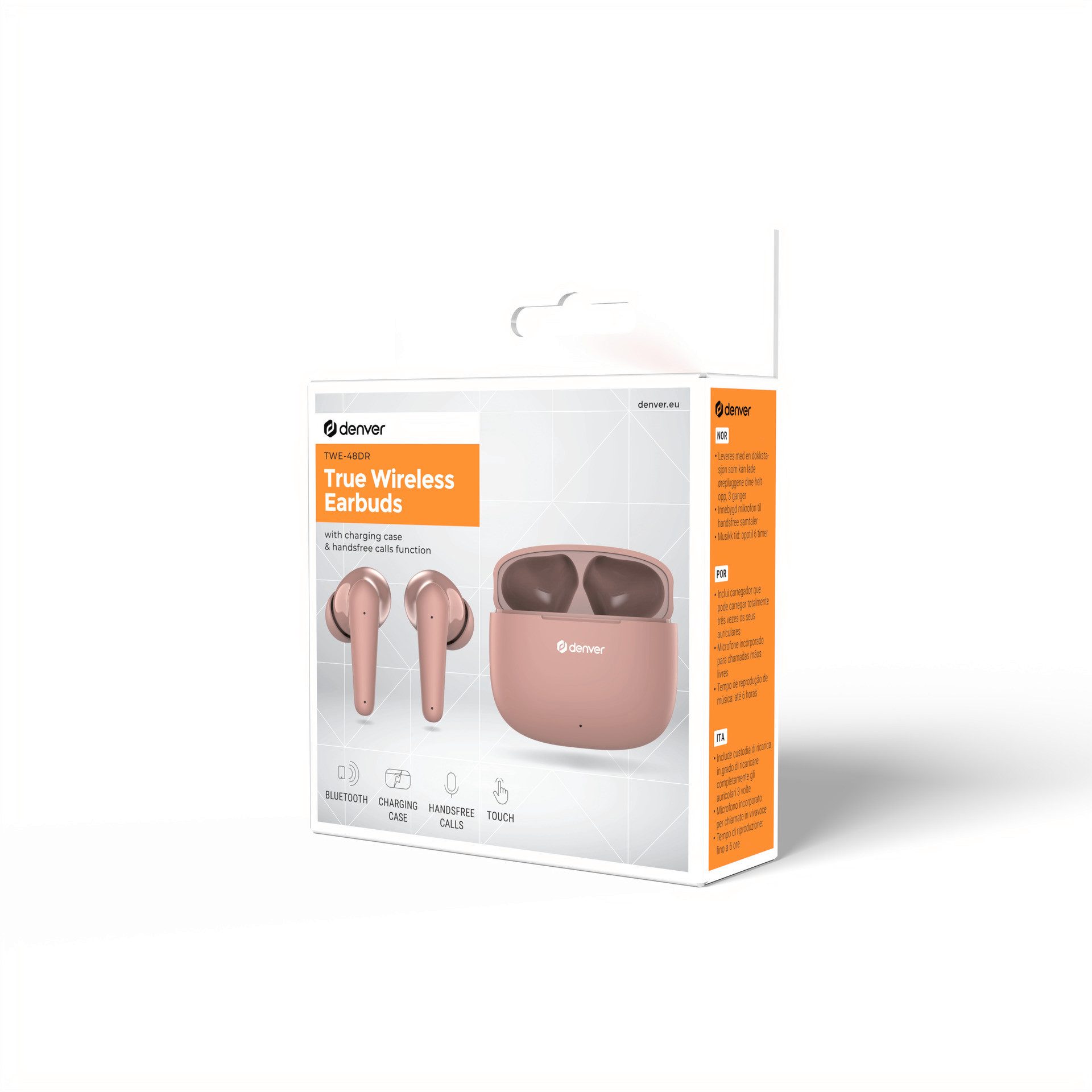 Denver Draadloze in-ear hoofdtelefoon Denver TWE-48 True Wireless Stereo Bluetooth oordopjes