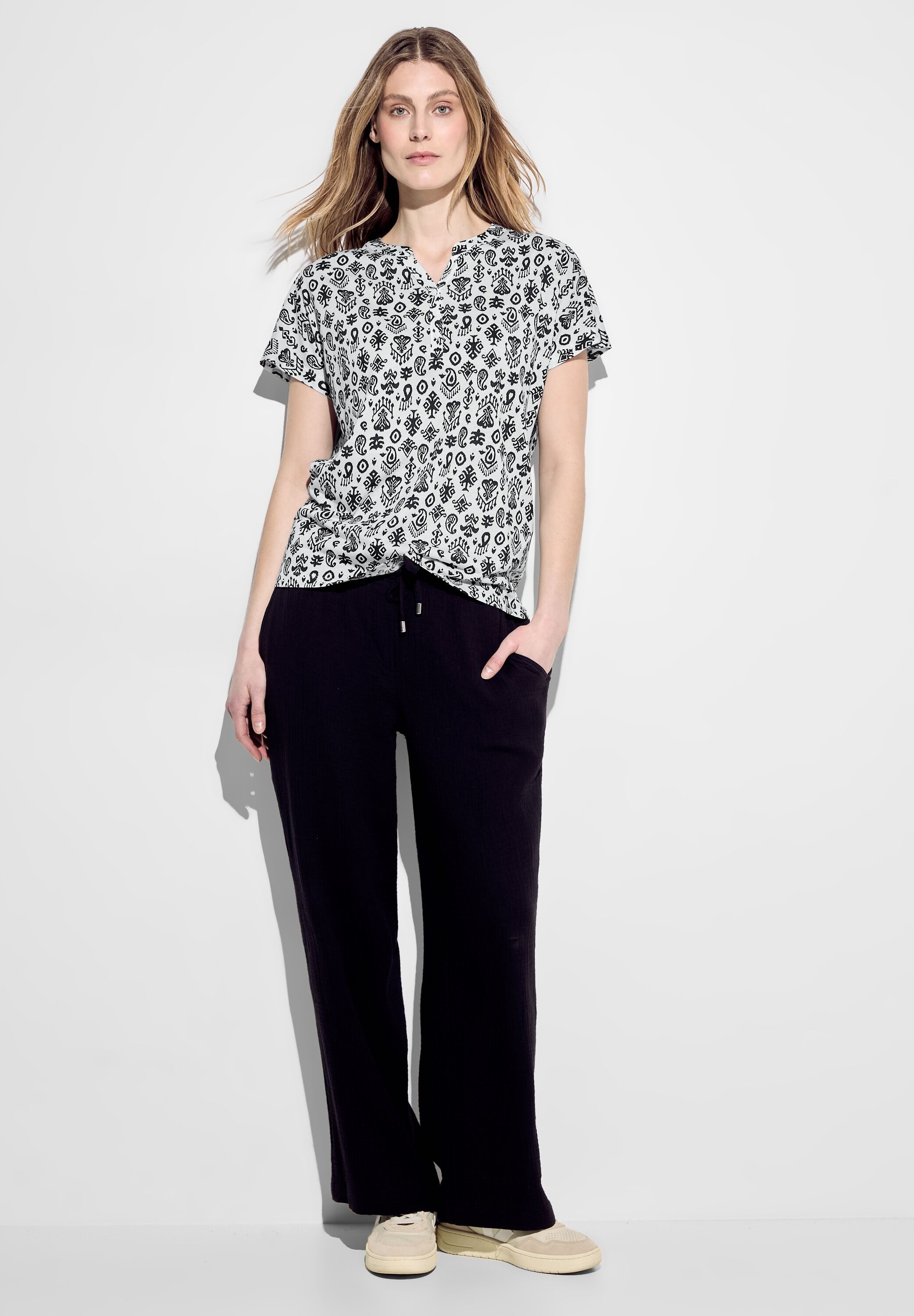 Cecil T-shirt met ornamentprint