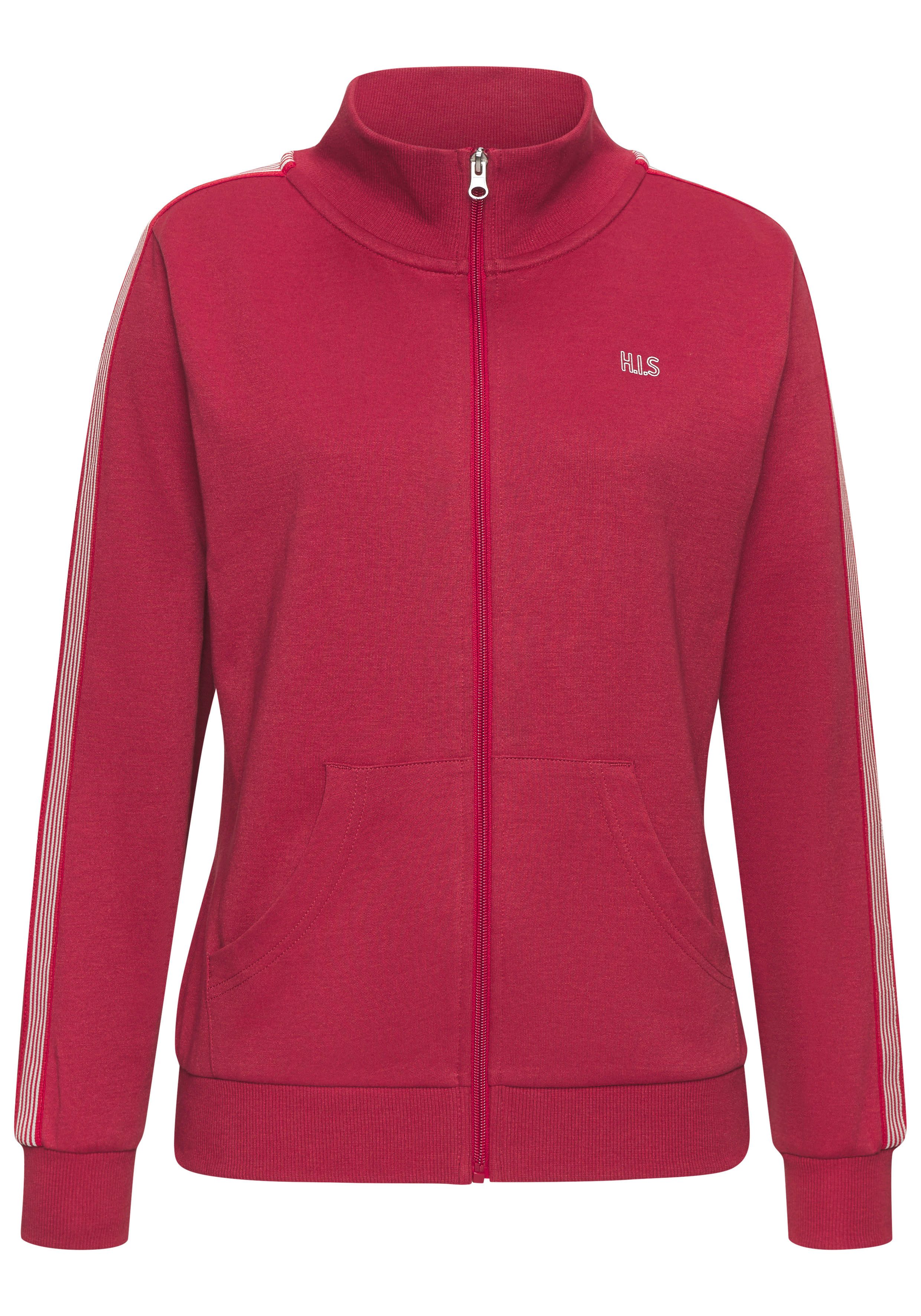 H.I.S Sweatvest met gestreepte tape aan de mouwen