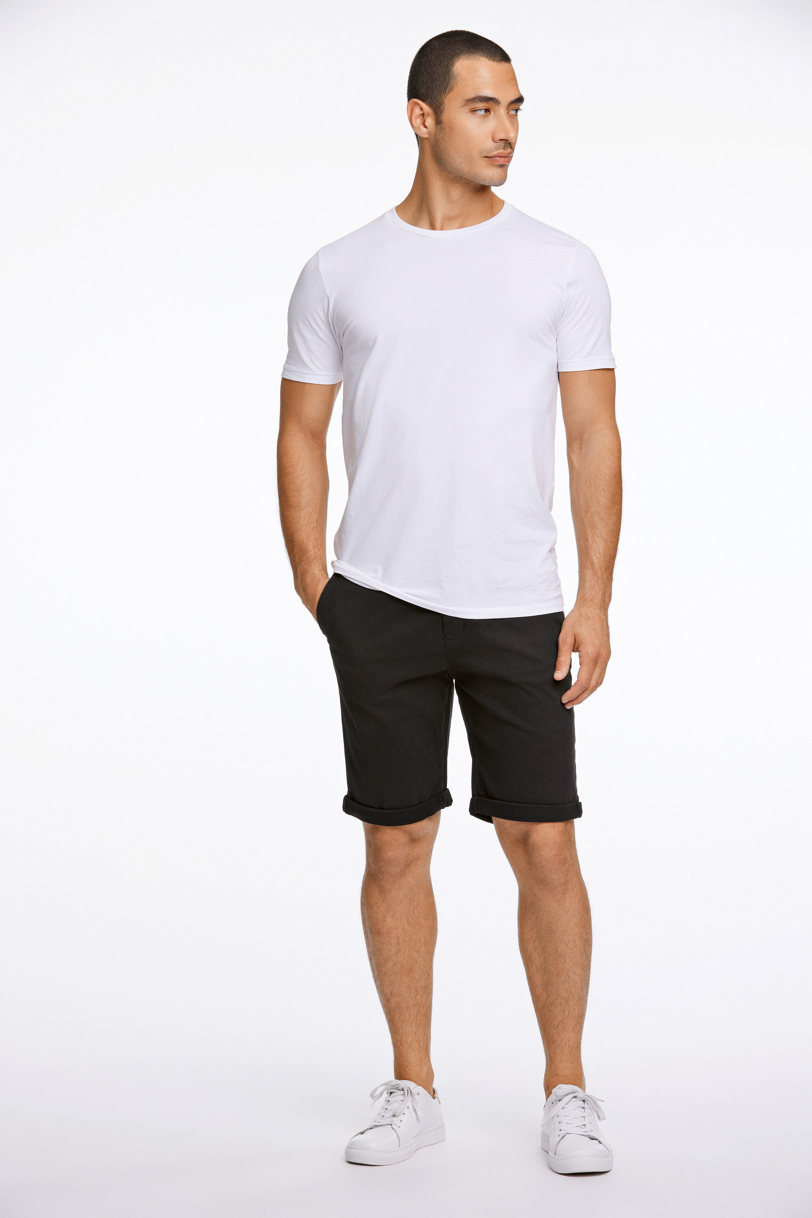 LINDBERGH Chino-short met riem en stretch (2-delig)