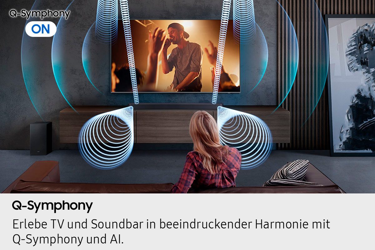 Samsung Soundbar HW-Q610GF Q-soundbar 3.1.2-kanaals surround systeem, dolby atmos i dts:x, adaptief geluid