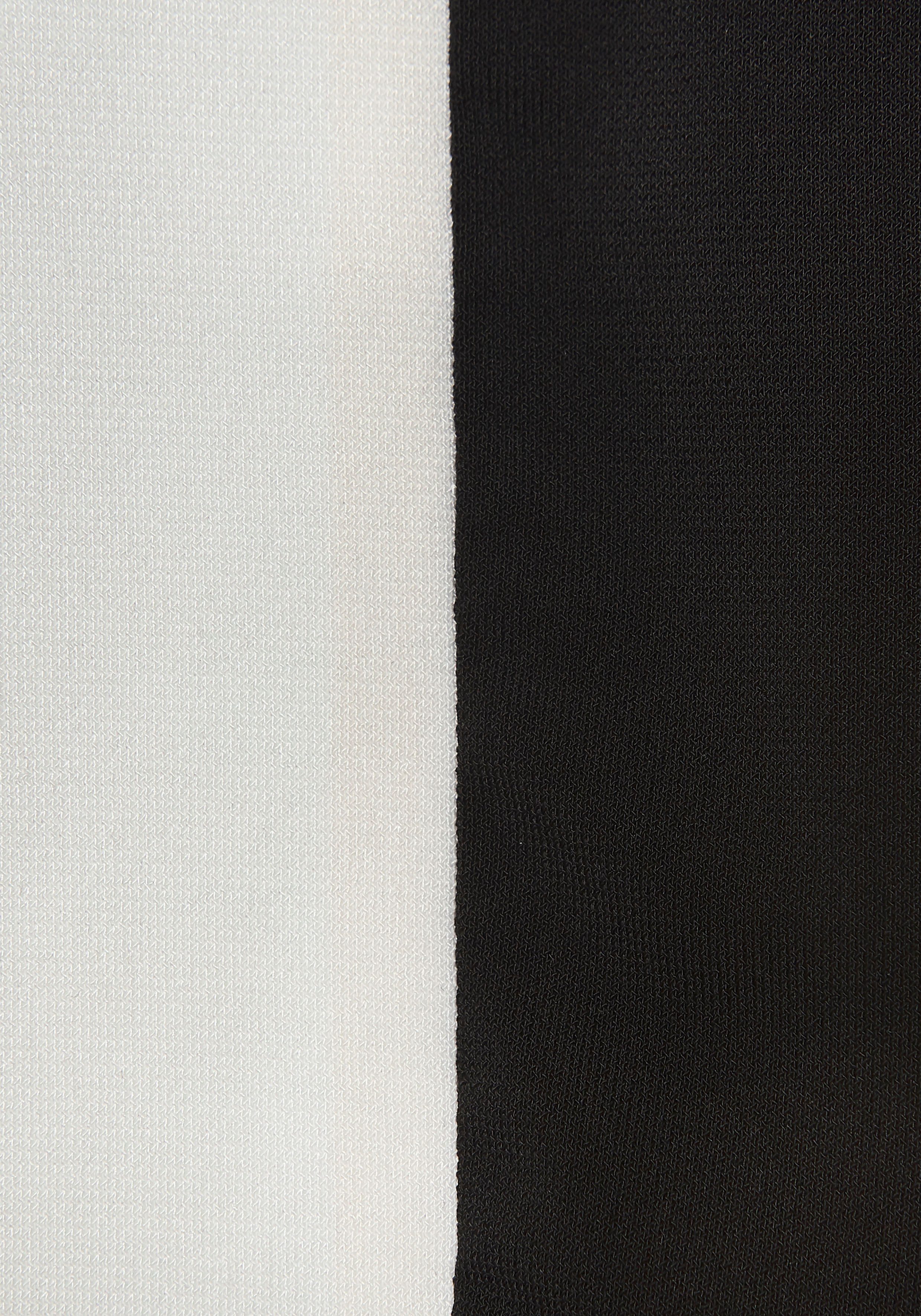 Vivance Shirt met korte mouwen met sportieve contraststrepen