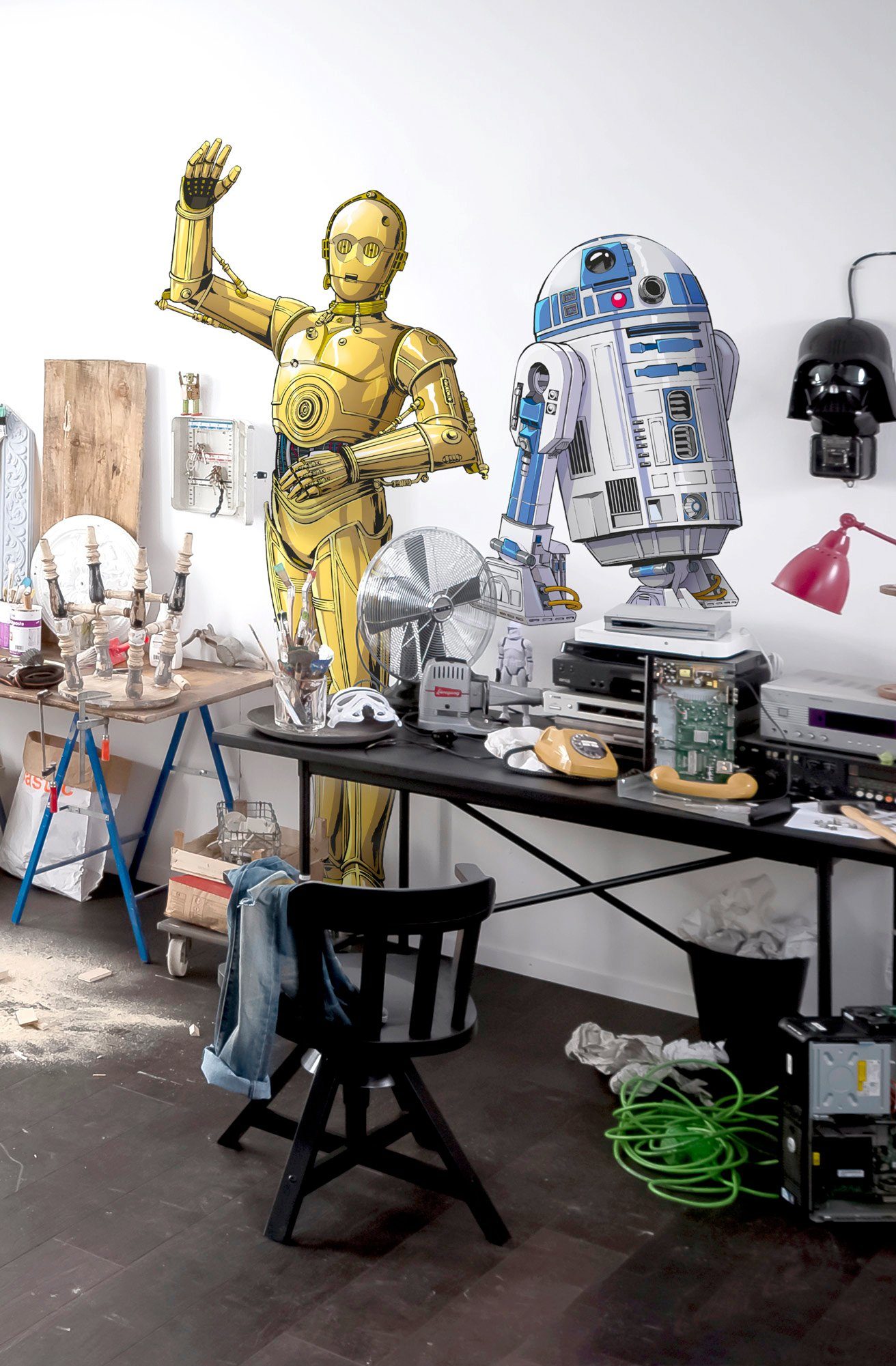 Komar Vliesbehang Zelfklevend vlies - Star Wars XXL C-3PO - Afmeting 127 x 200 cm (1 stuk)