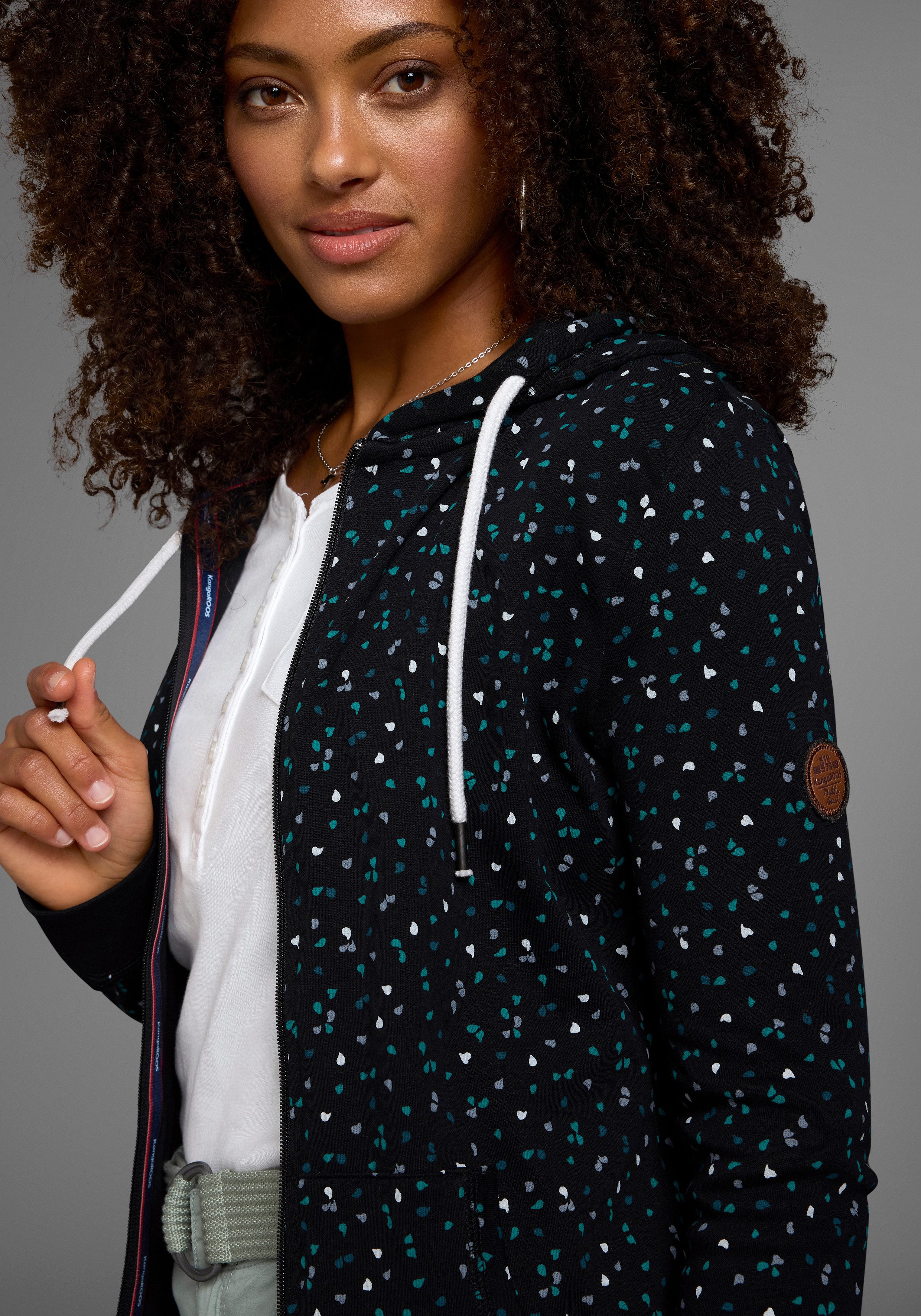 KangaROOS Capuchonsweatvest met sportieve minimal-print
