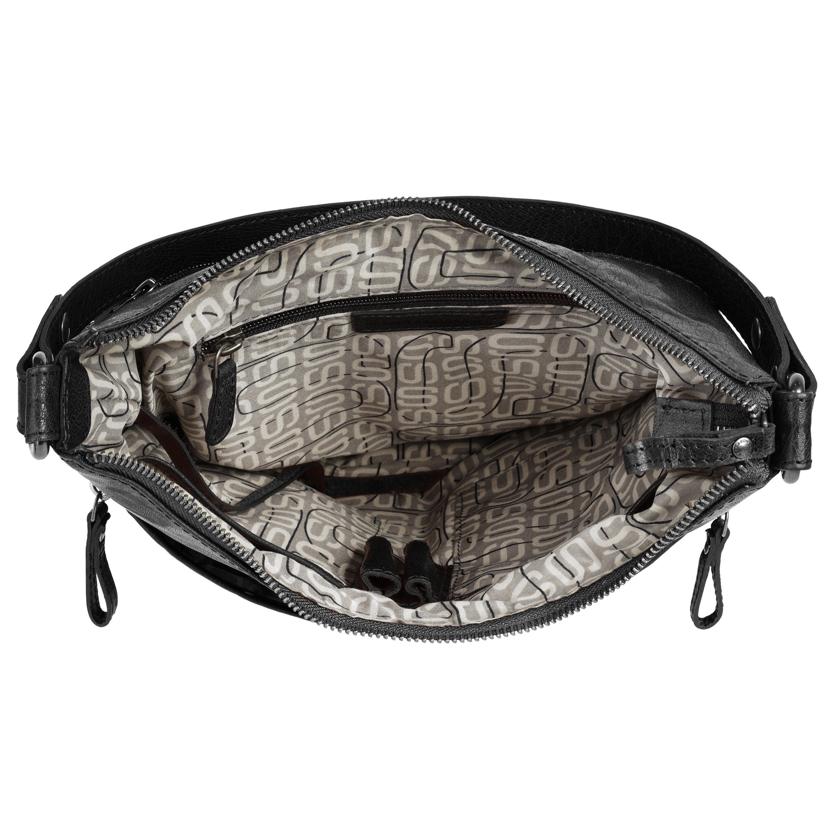 Spikes & Sparrow Schoudertas echt leder