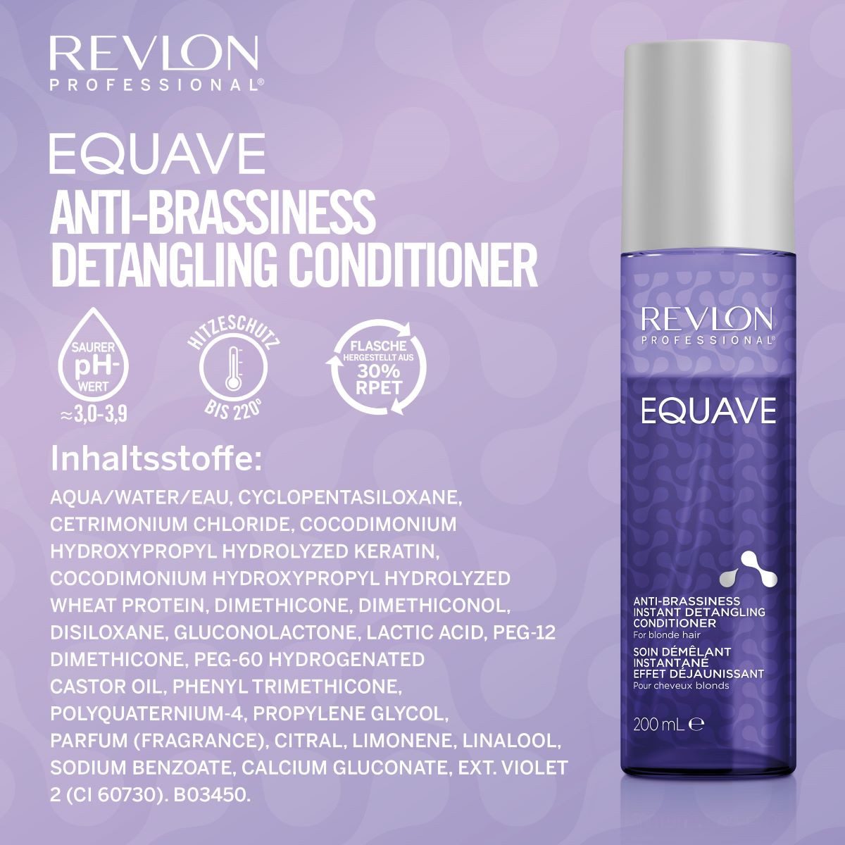 REVLON PROFESSIONAL Haarconditioner Leave-in verzorging Equave Anti-Brassiness Instant Detangling Conditioner