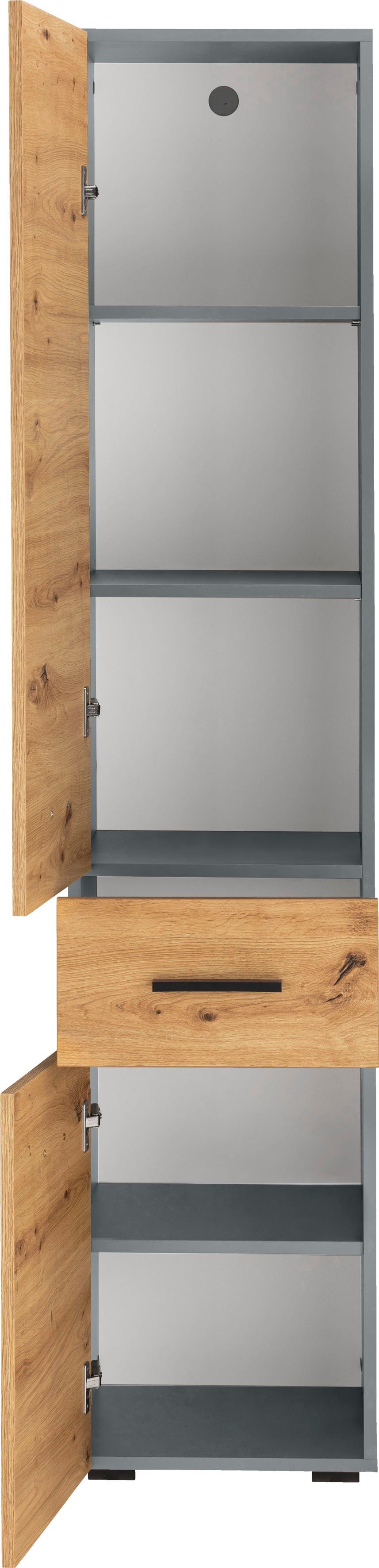INOSIGN Hoge kast Skara 3 verstelbare planken achter de deuren, breedte 38 cm, hoogte 18 cm