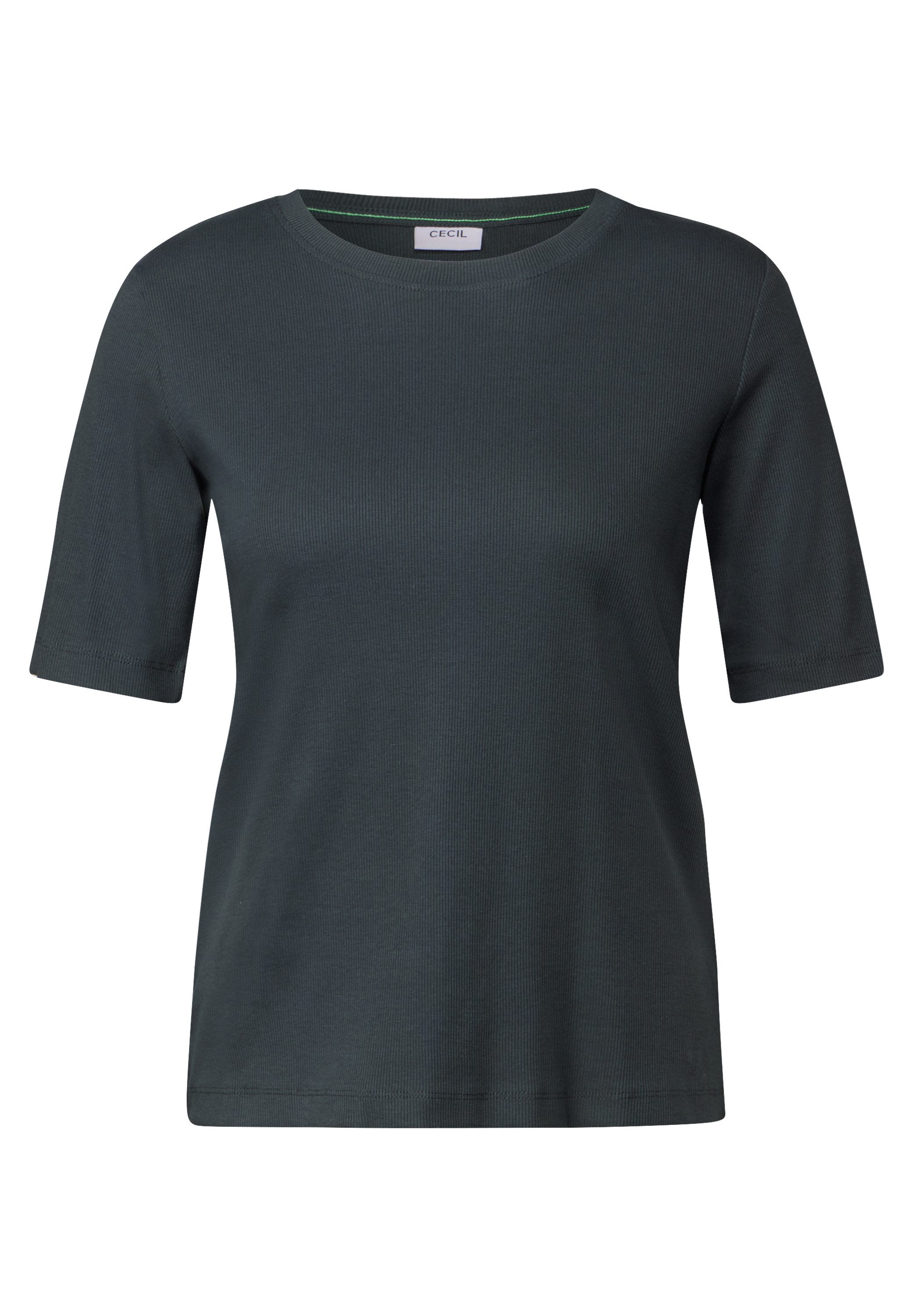 Cecil T-shirt met fijne ribstructuur