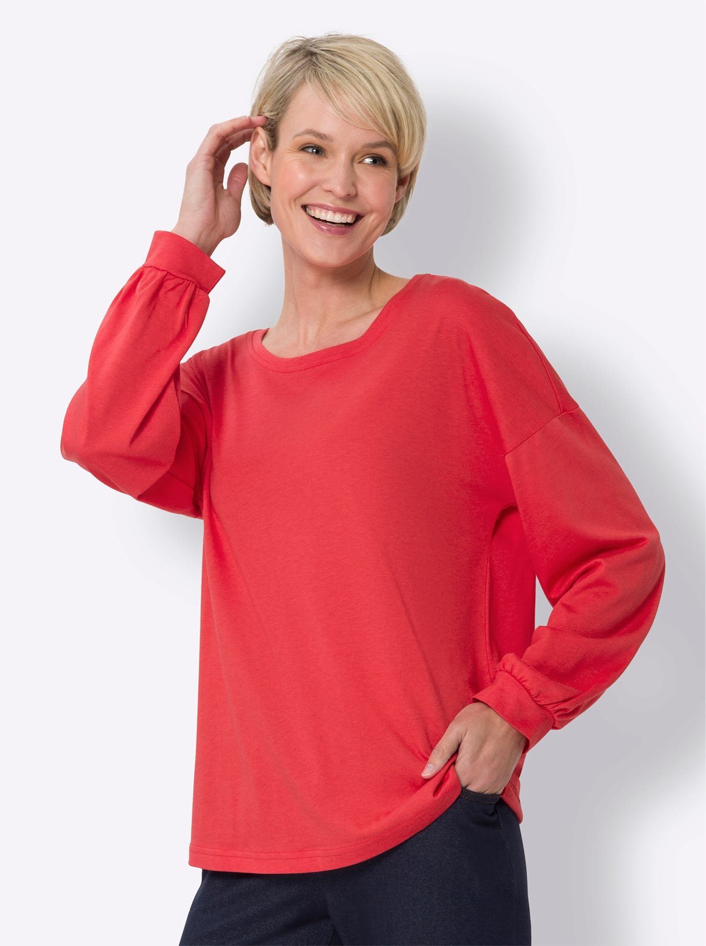 Shirt met ronde hals Vrijetijdsshirt (1-delig)
