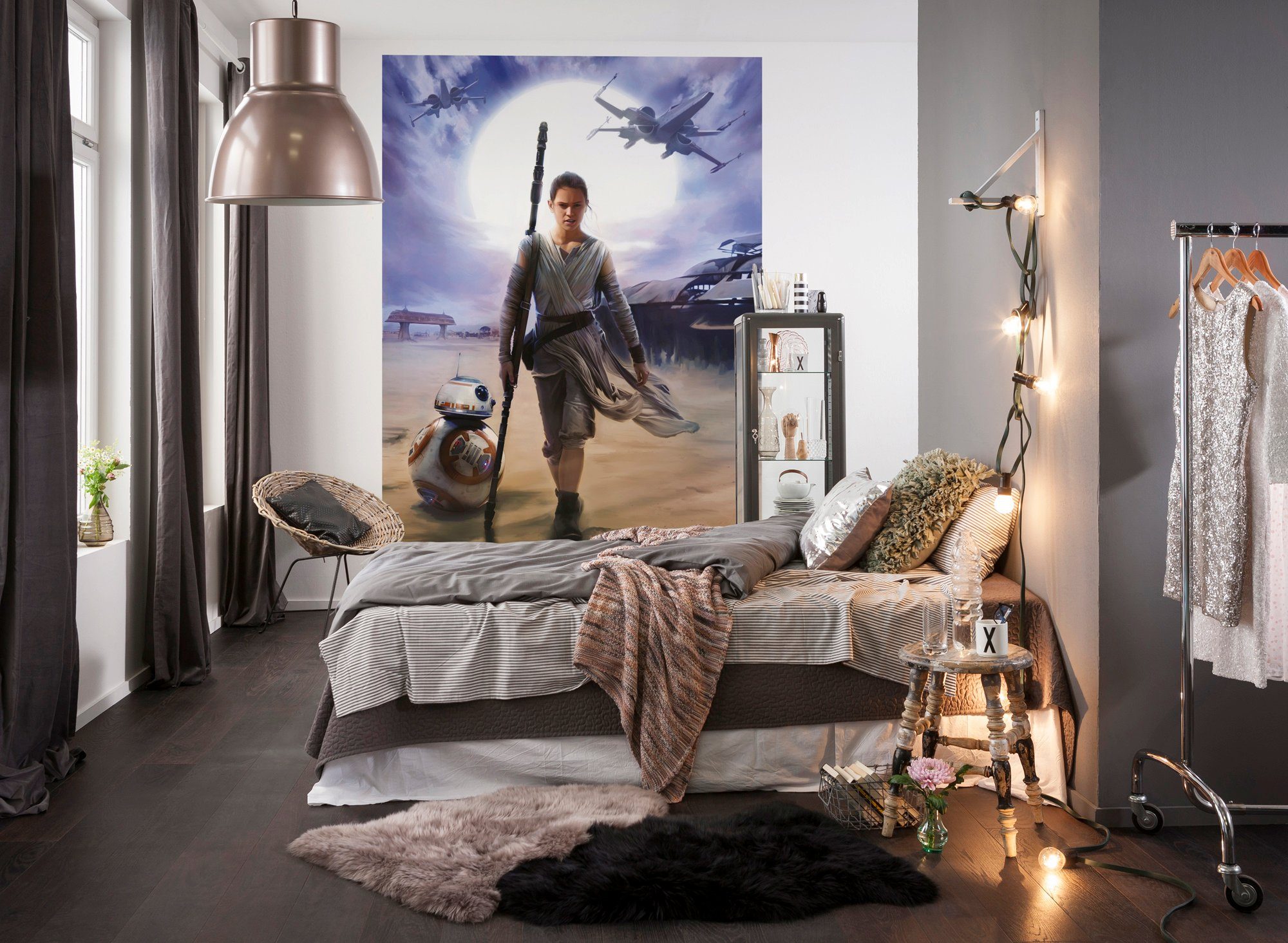 Komar Fotobehang STAR WARS Rey - Afmeting 184 x 254 cm (set)
