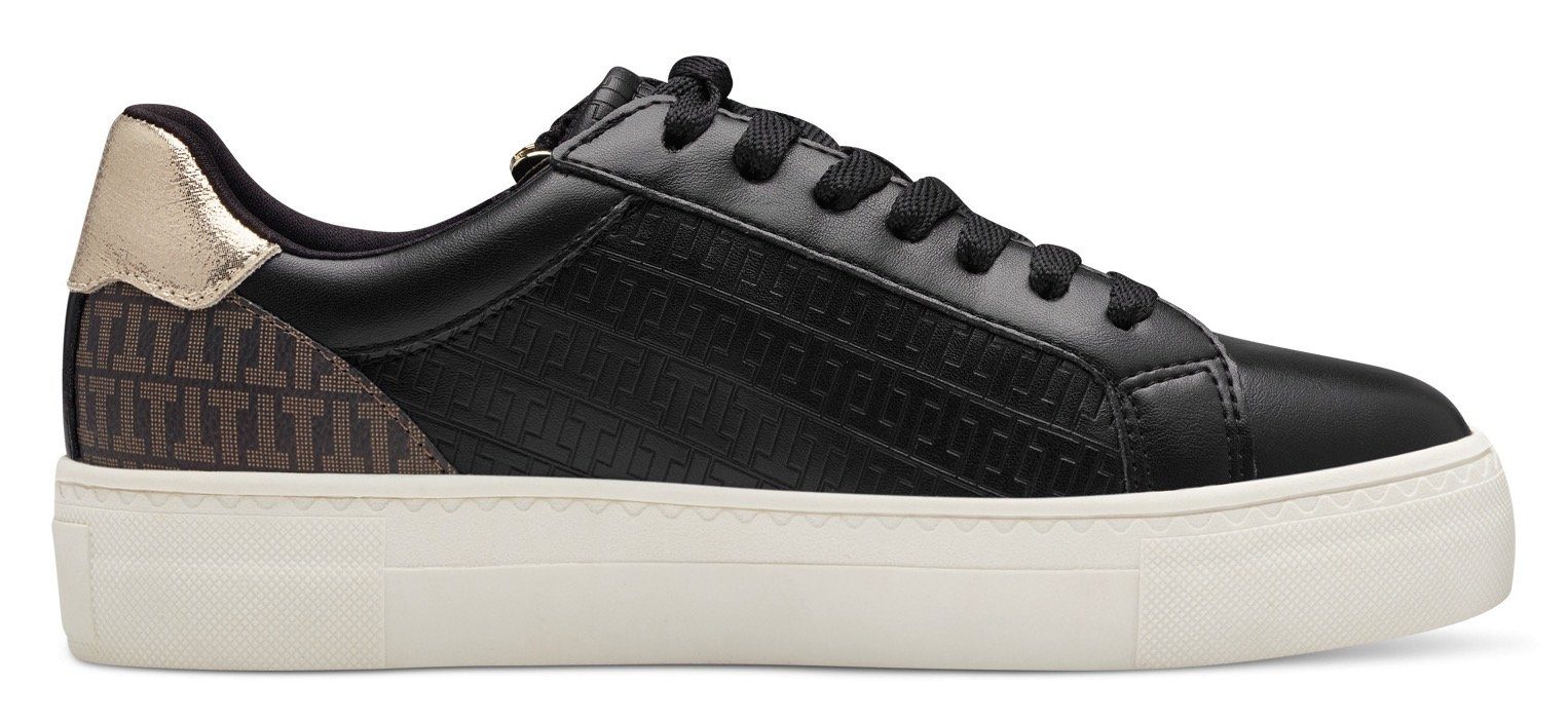 Tamaris Plateausneakers vrijetijdsschoen, lage schoen, veterschoen in vegan uitvoering