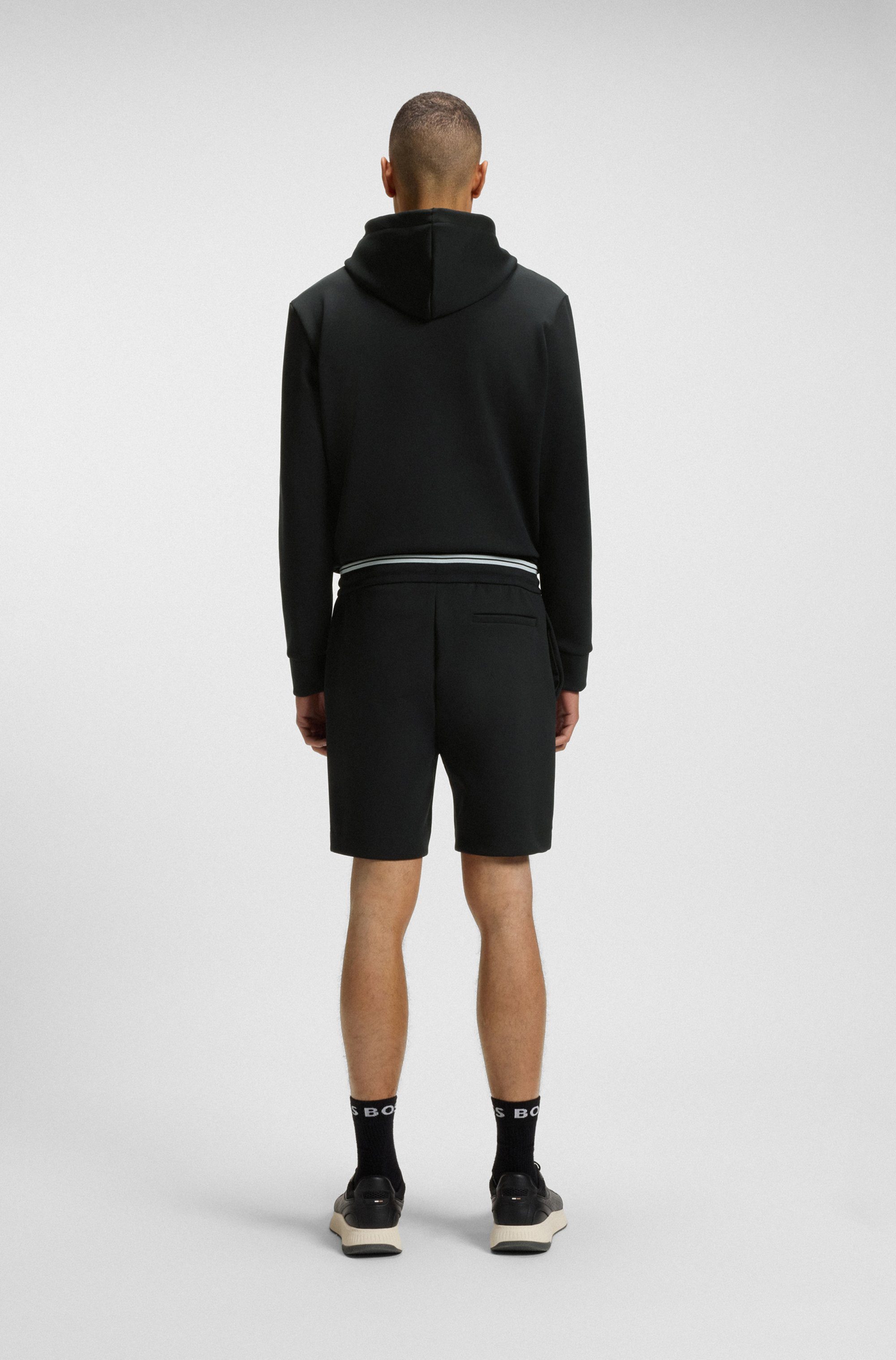 BOSS GREEN Sweatshort Shorts Zone met gestreepte details