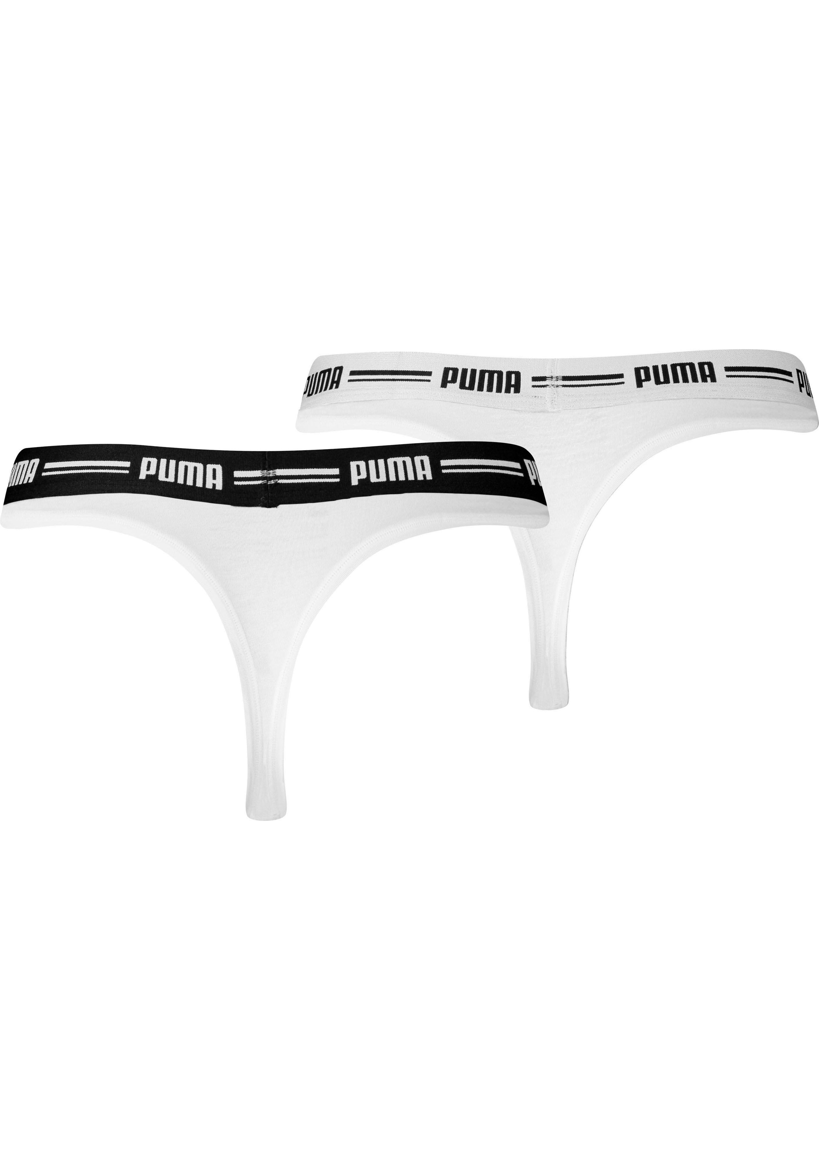 PUMA String met smalle elastische logo-tailleband (Set van 2)