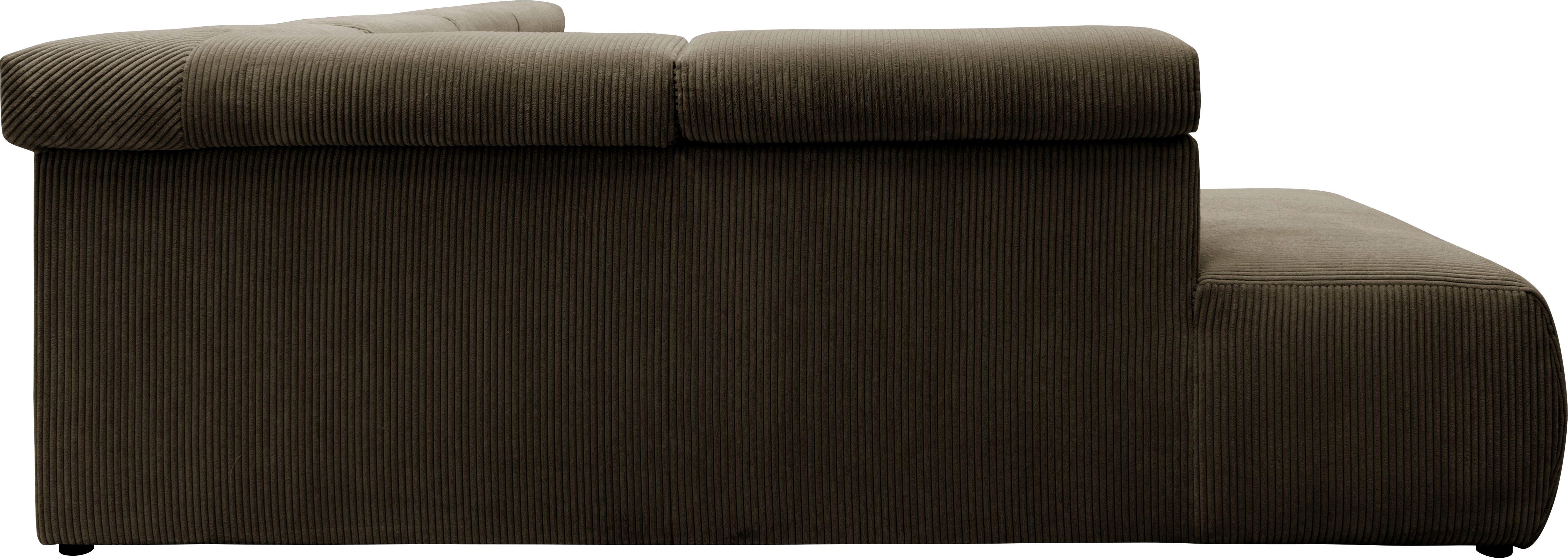 DOMO collection Zithoek Brandon, keuze met zitdiepteverstelling, inclusief lendensteun met hoofdsteunverstelling, optionele zitdiepteverstelling, u-vorm