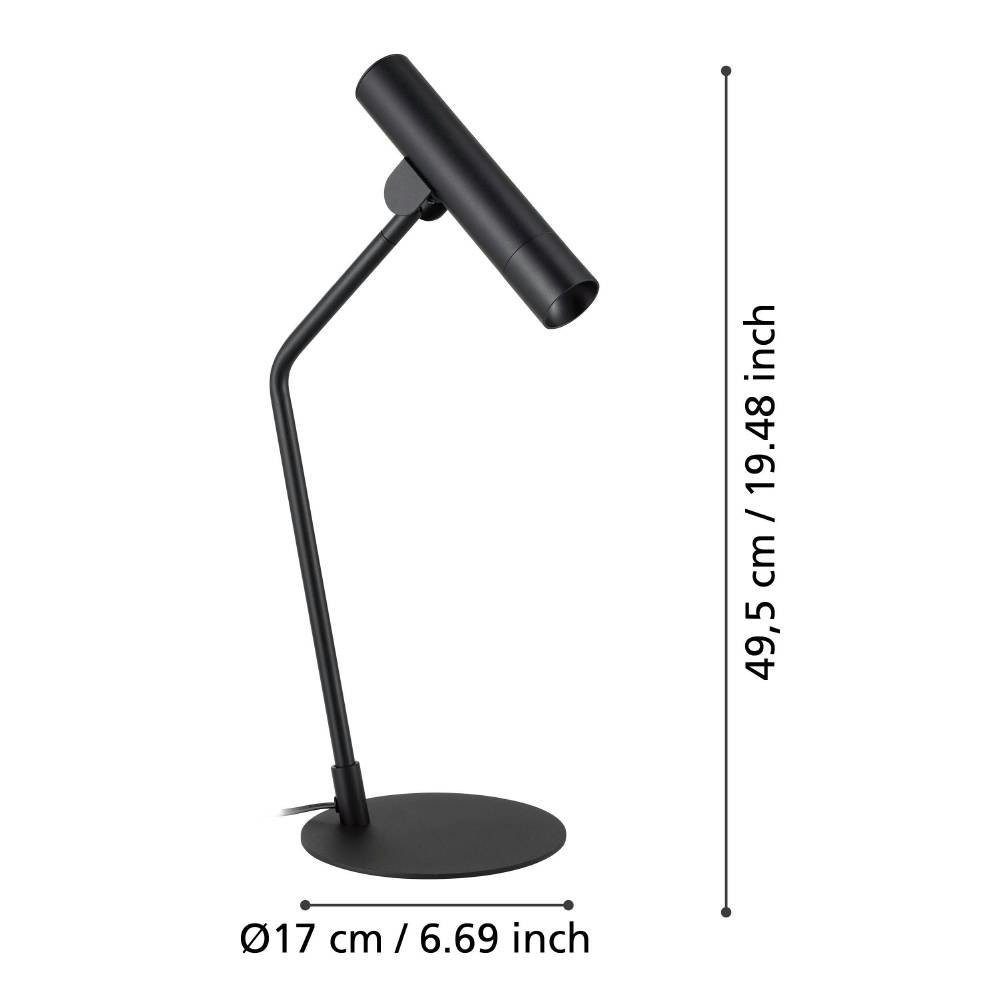 EGLO Tafellamp ALMUDAINA Tafellamp, staal, IP20, bureaulamp, kantoorlamp, lamp (1 stuk)