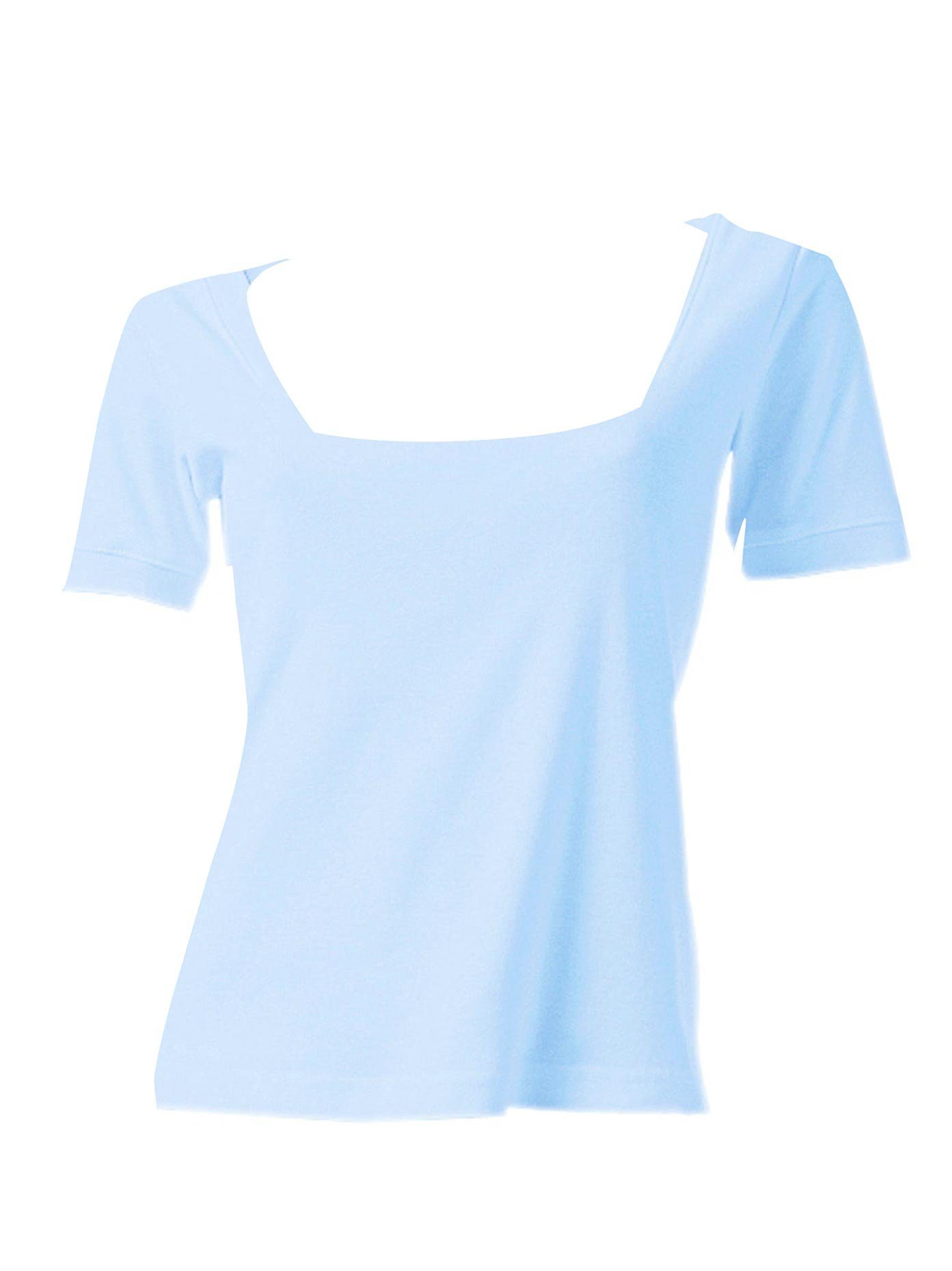 heine Shirt met korte mouwen Shirt met carréhals (1-delig)