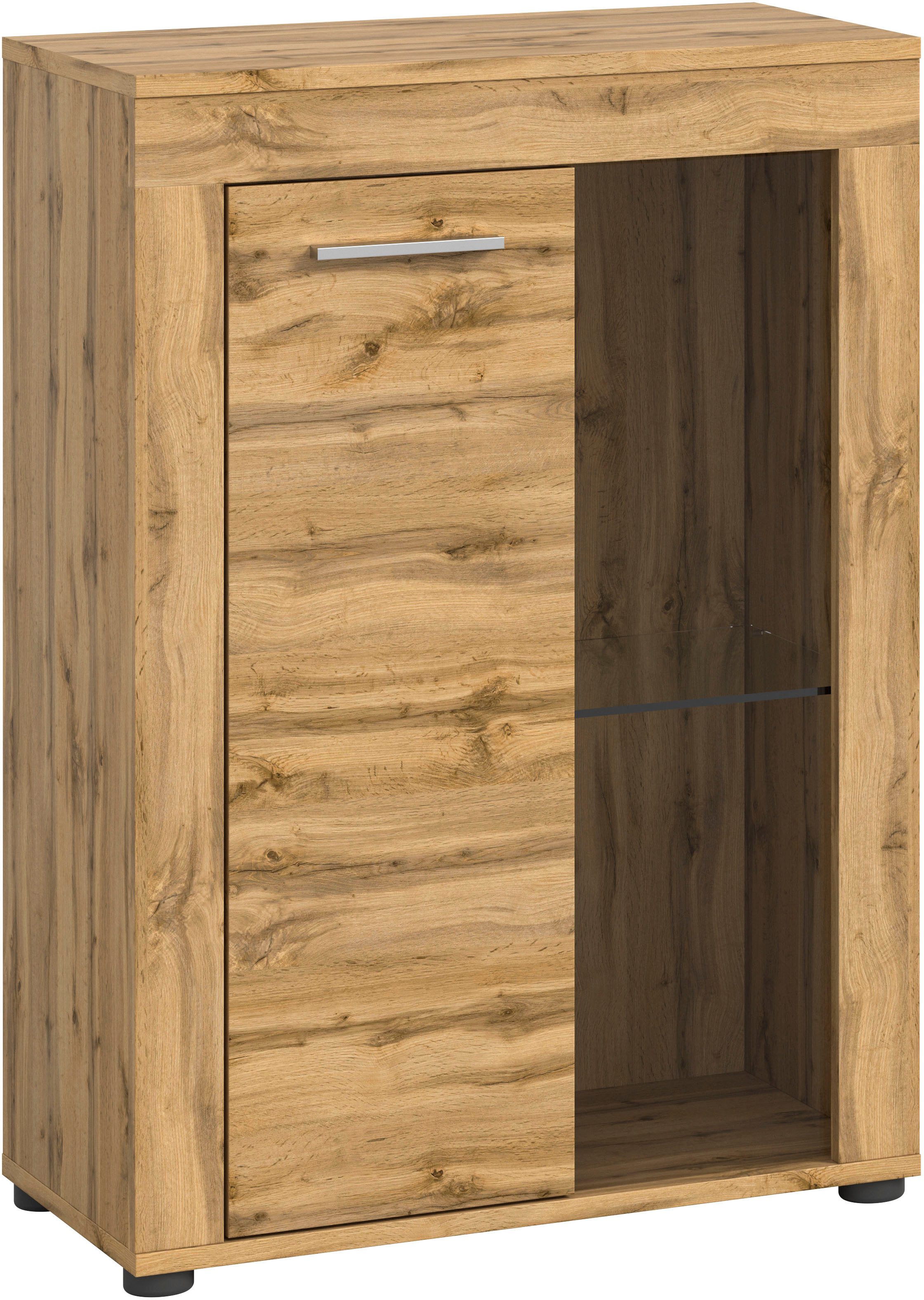 INOSIGN Vitrinekast Aosta, breedte 60 cm, staand of hangend, in verschillende kleuren Deurafdichting verwisselbaar, 1 glazen inlegvloer, hangvitrine, staande vitrine