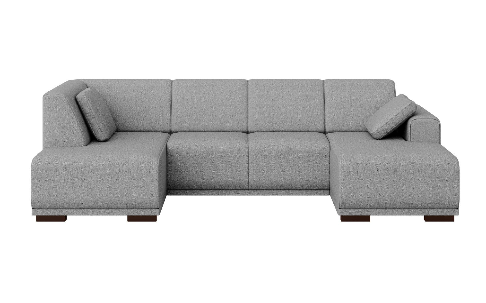 Home affaire Zithoek BORNHOLM U-vorm met chaise longue rechts/links, B/D/H: 300/162/85 cm U-vorm met golvende ondervering, chaise longue rechts of links bestelbaar
