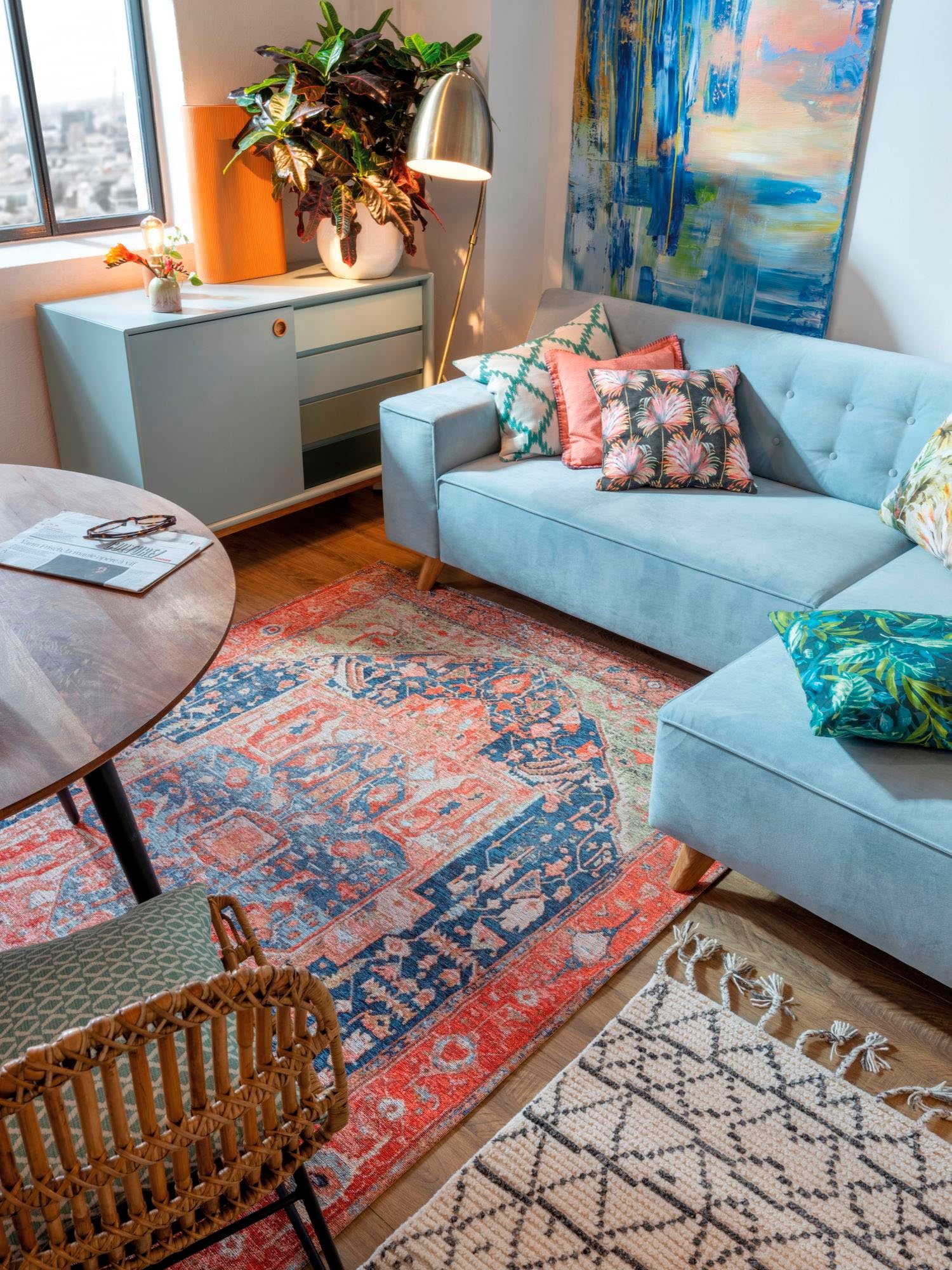 TOM TAILOR HOME Vloerkleed Funky Orient Heriz Korte pool, oriënt-look, vintage-design