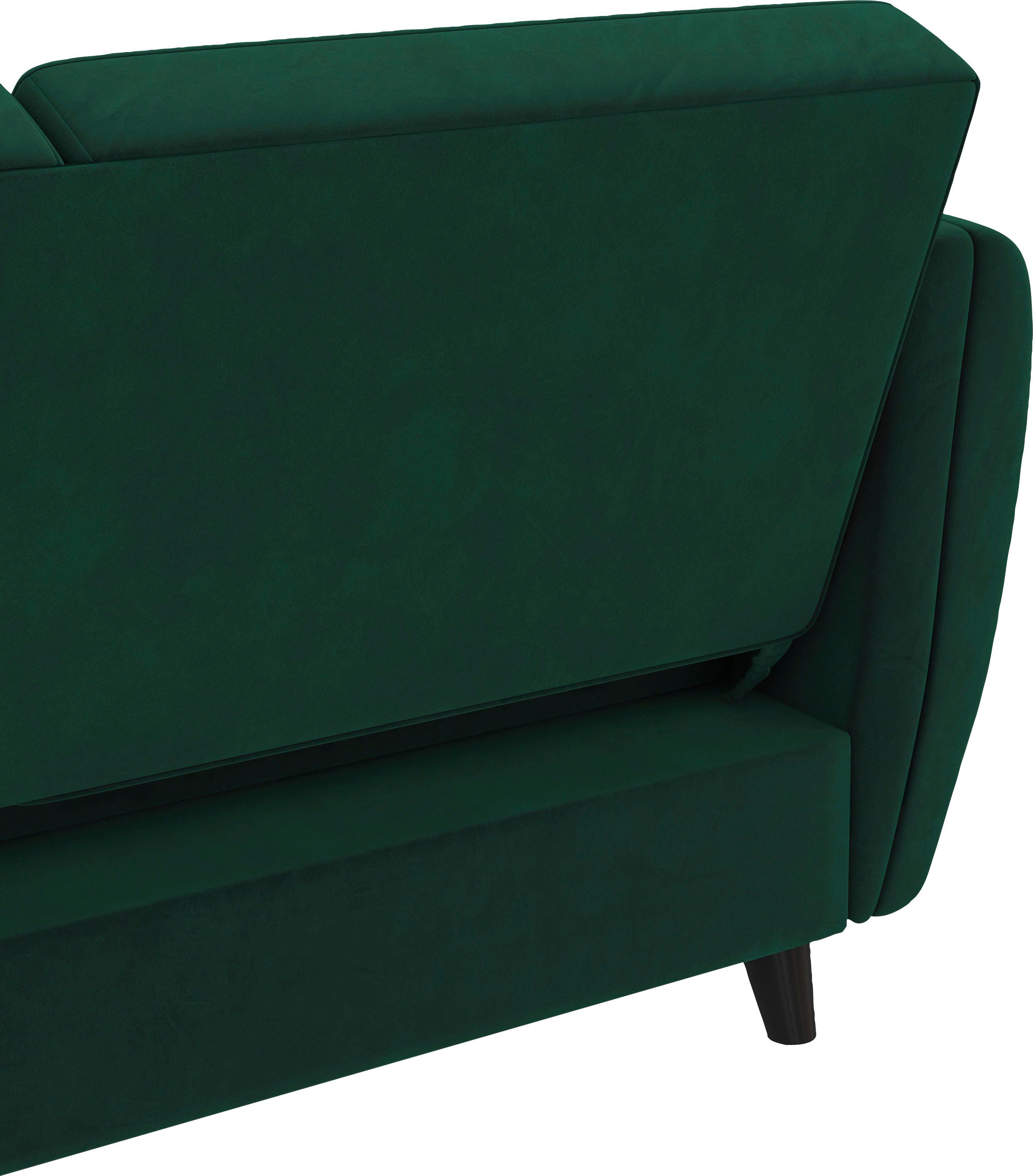 Dorel Home Hoekbank Perry, L-vorm Rugleuning, verschillende kleurvarianten, zithoogte 43 cm, breedte 219 cm