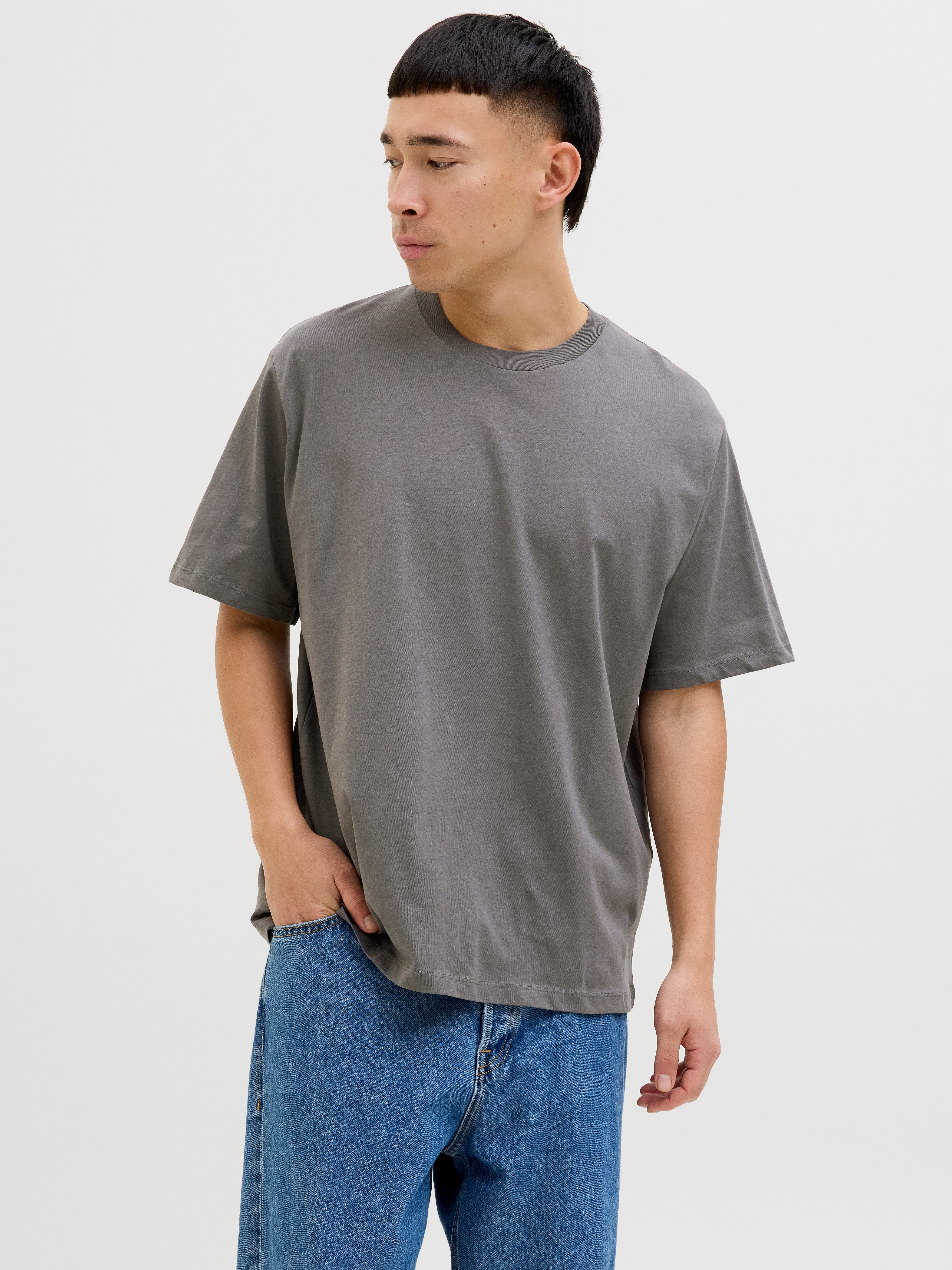 Jack & Jones Shirt met korte mouwen JJHUGO LOOSE TEE SS CREW NECK 5PK MP (set, 5-delig)