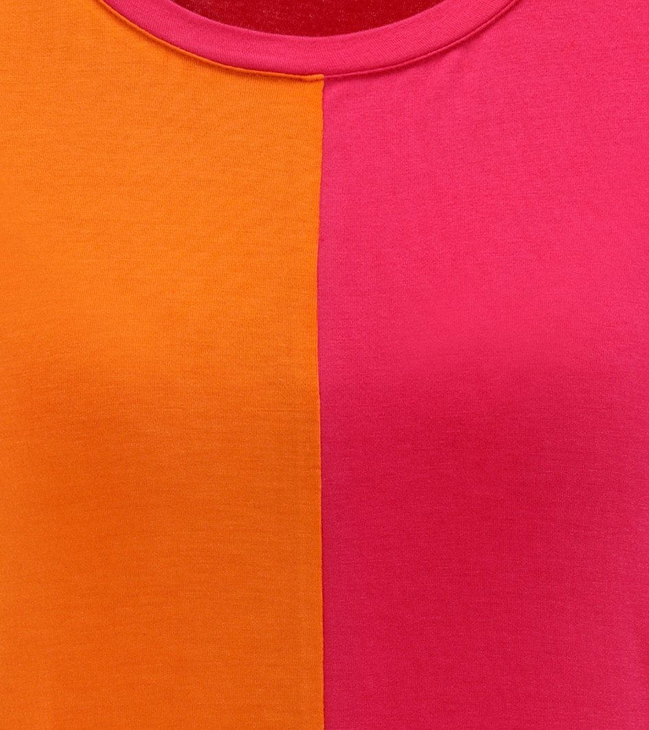Aniston SELECTED T-shirt met trendy en kleursterke colorblock - nieuwe kollectie