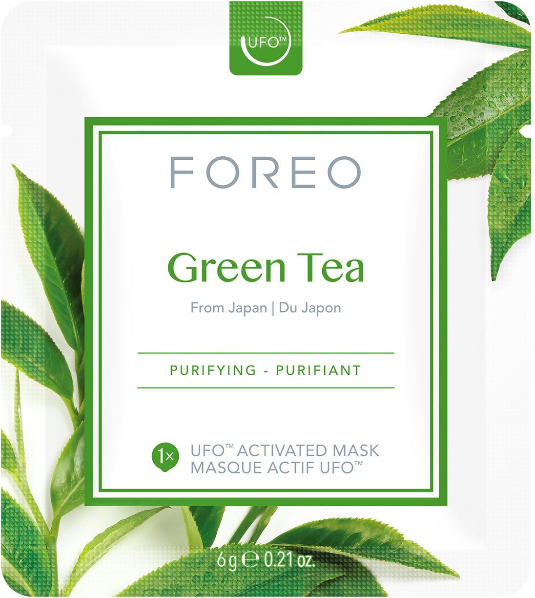 FOREO Masker Green tea 6 x 6 g, compatibel met ufo & ufo mini