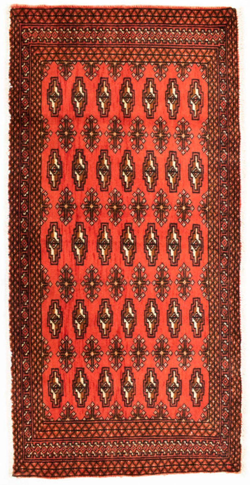 morgenland Wollen kleed Turkaman vloerkleed met de hand geknoopt rood