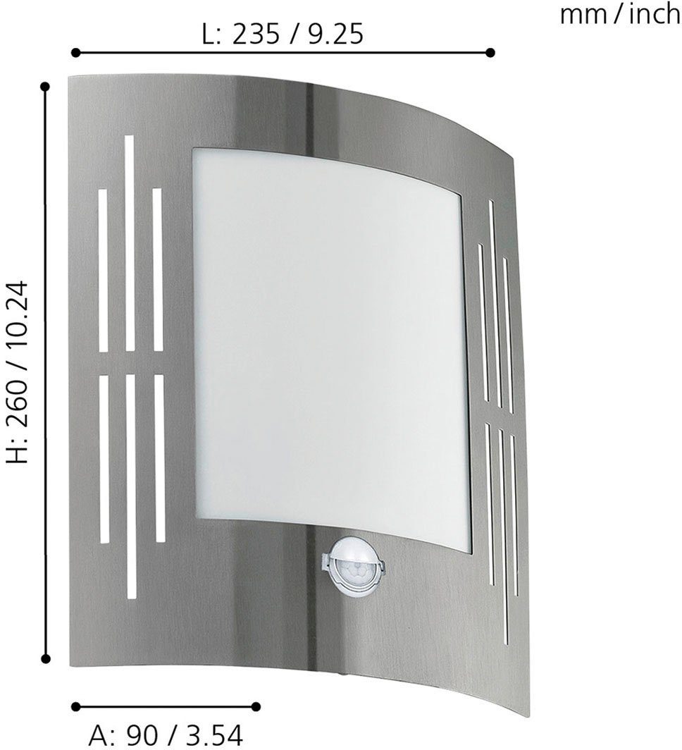 EGLO Wandlamp voor buiten City Met bewegingssensor (1 stuk)