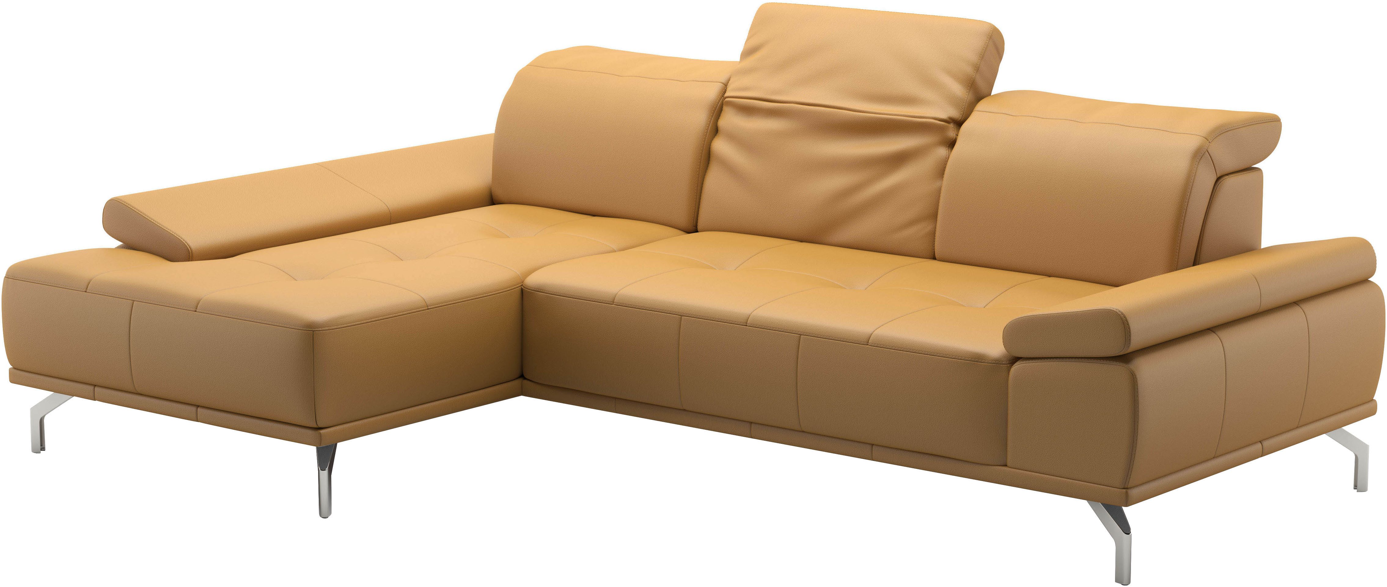Places of Style Hoekbank Caluna Incl. zitdiepteverstelling, optioneel met hoofd- en armleuningverstelling