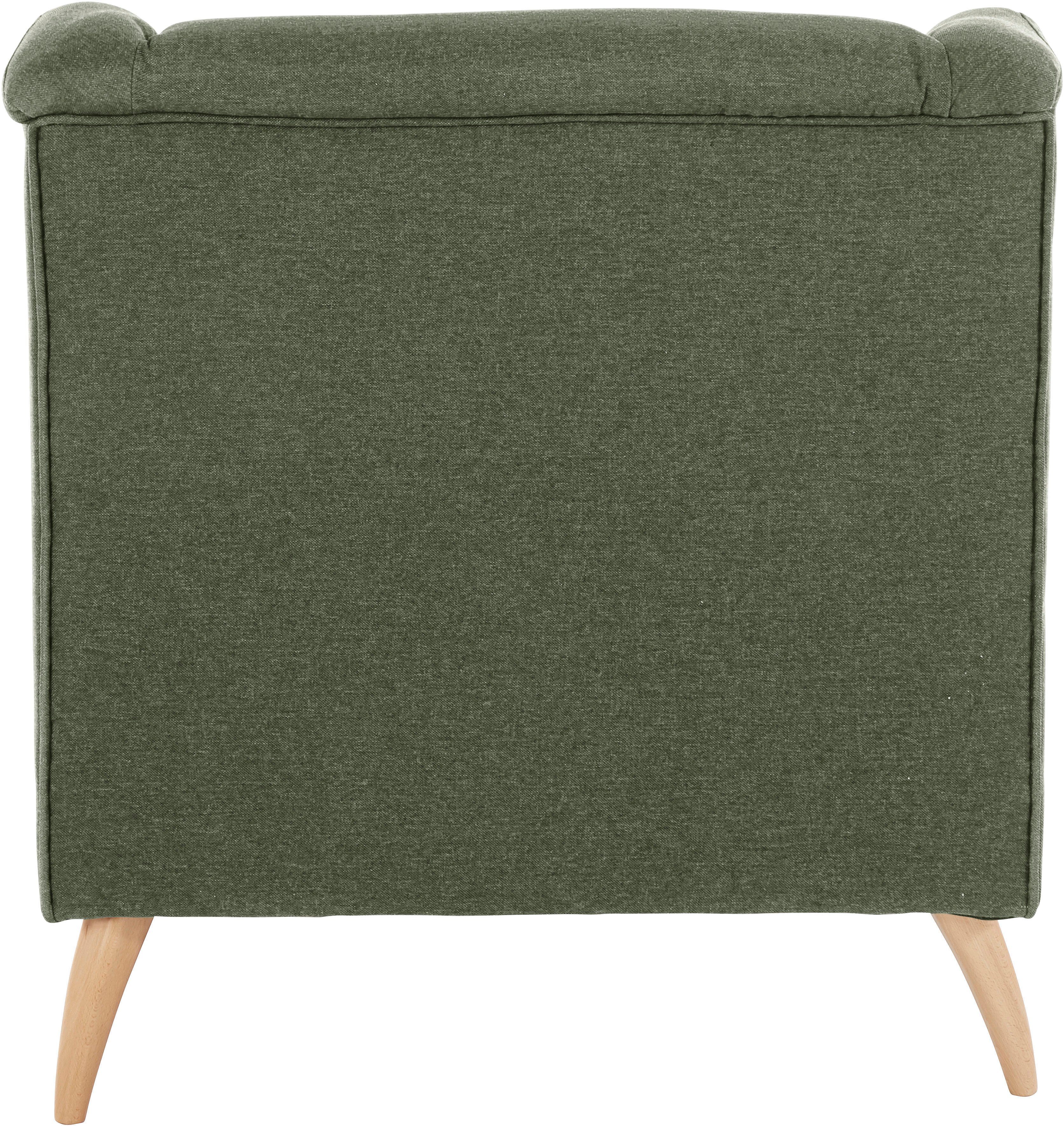 Home affaire Loveseat Baggio met houten voetjes