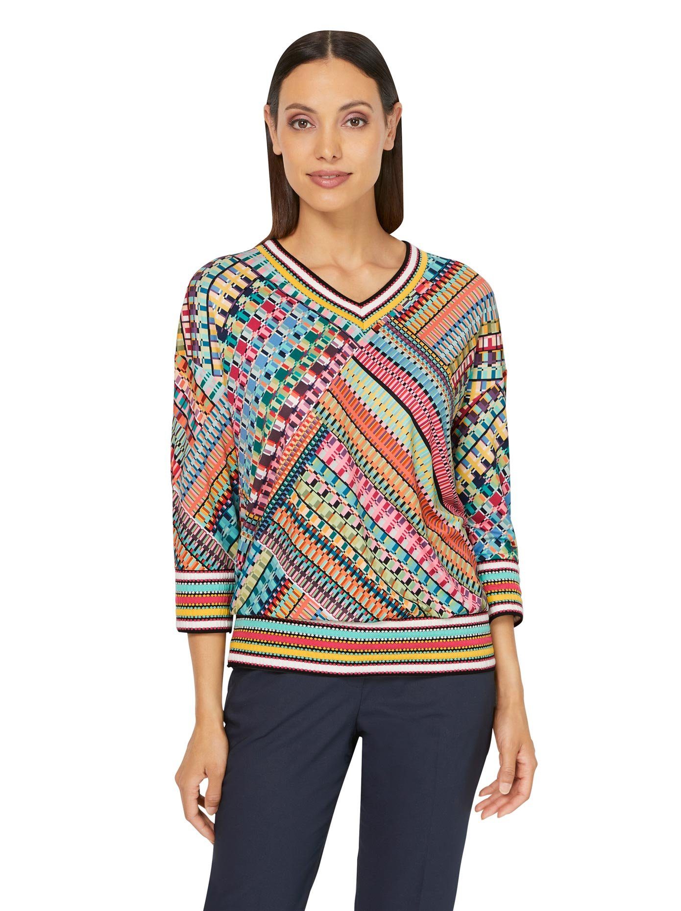 heine Shirt met 3/4-mouwen Gedessineerd shirt (1-delig)