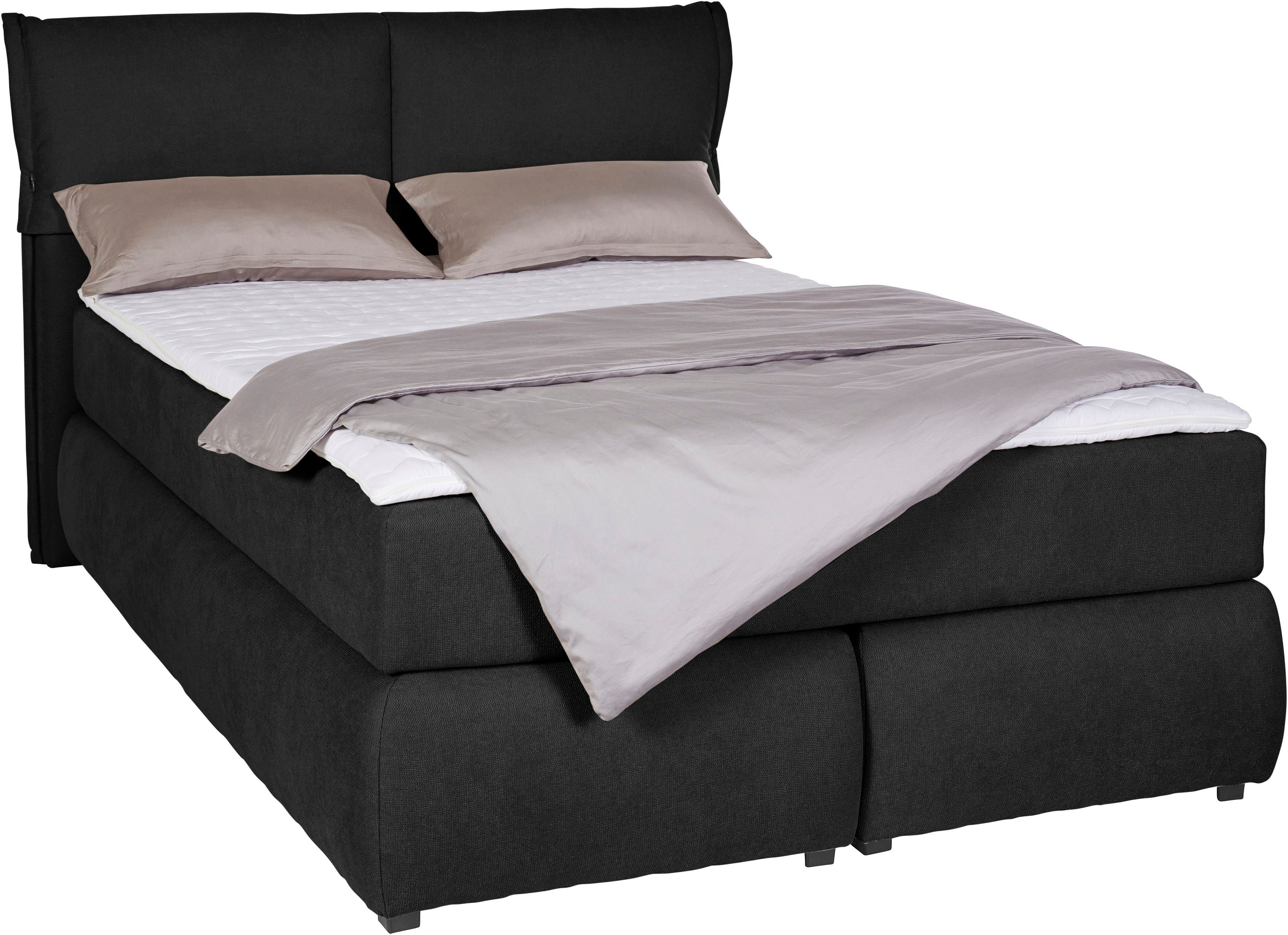 andas Boxspring Jenson in 4 kleuren, 4 breedten, 3 matrassoorten in 2 hardheden, topmatras