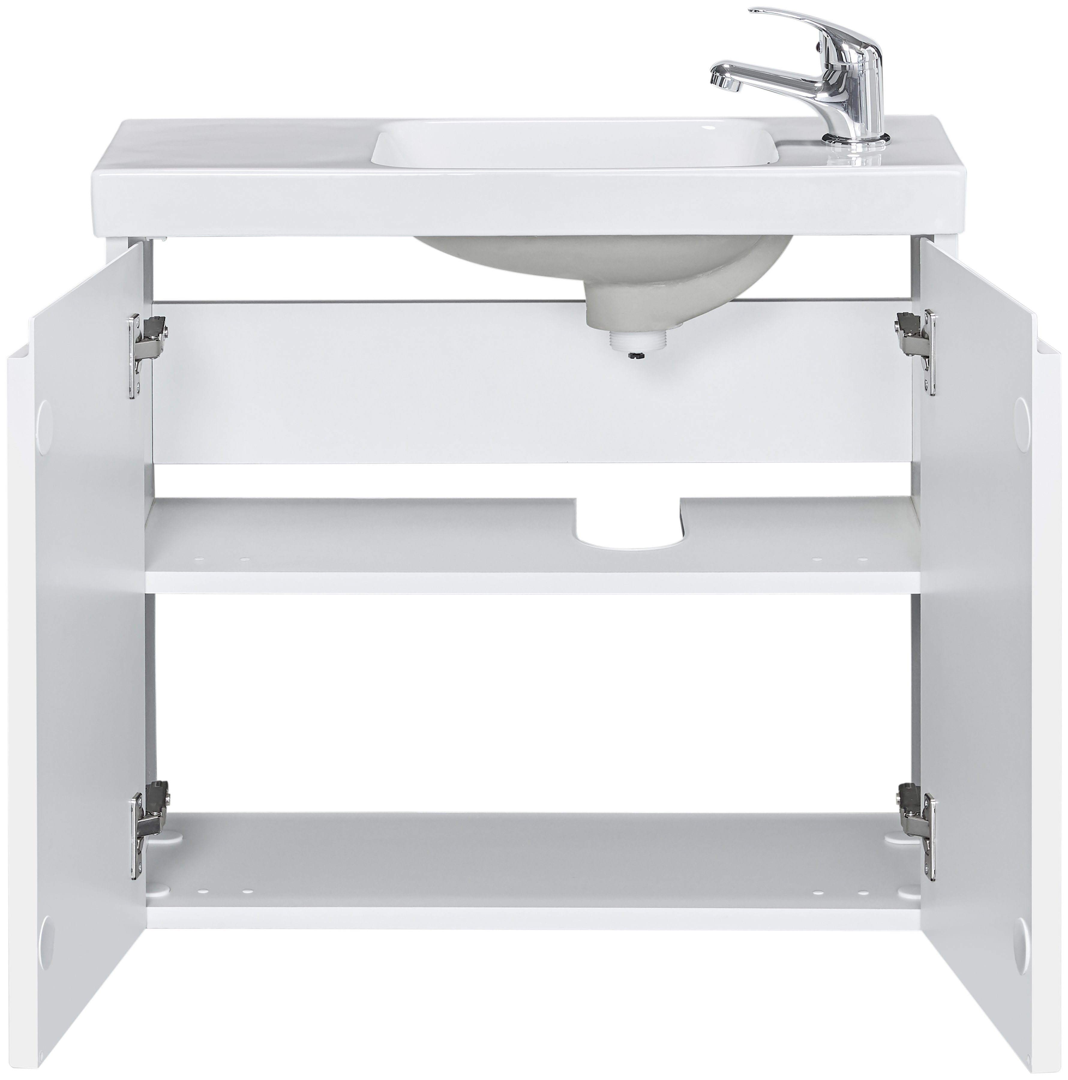 welltime Wastafelonderkast Merida Gastenbadkamer badkamermeubel met gereduceerde diepte, breedte 60 cm