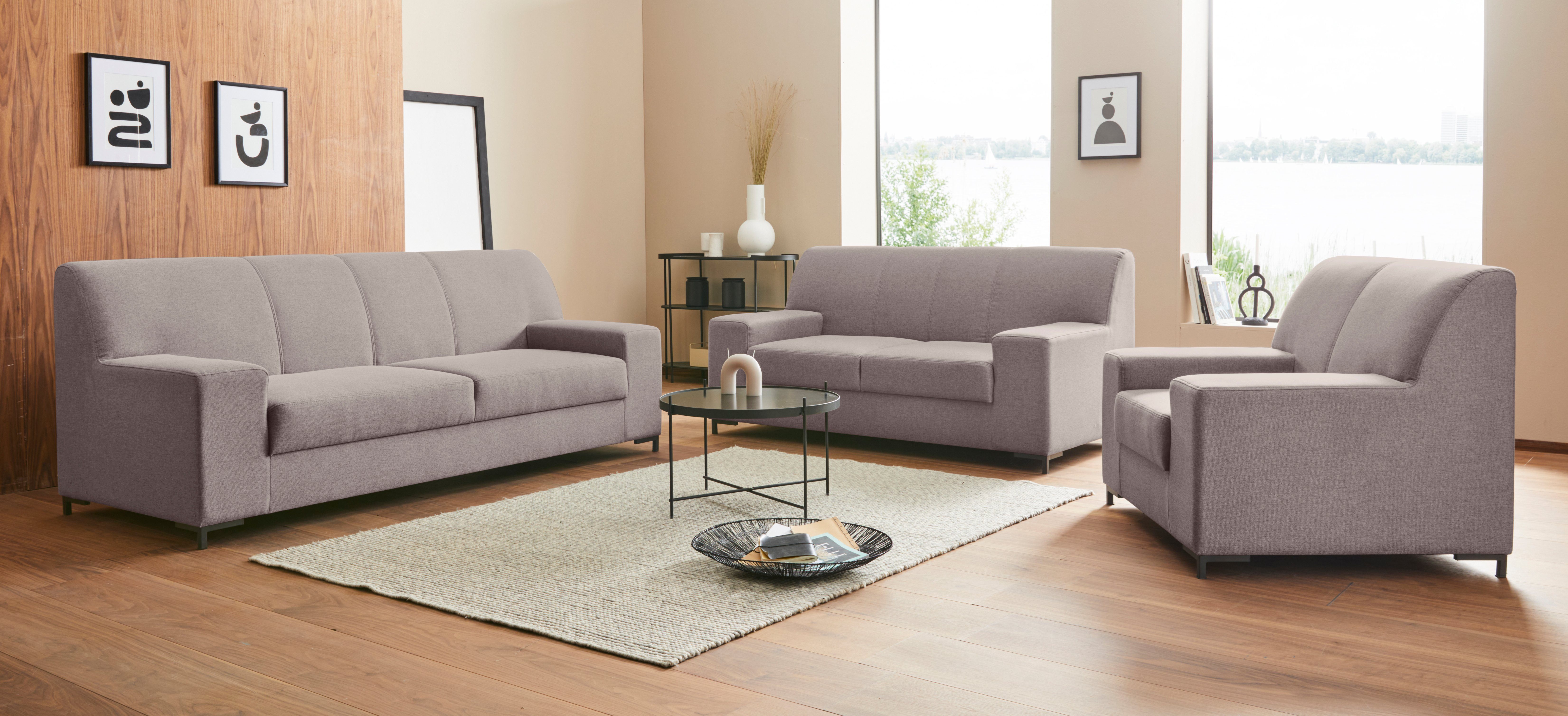 DOMO collection Fauteuil Ledas kubisch en comfortabel, platte armleuningen, elegante voet,