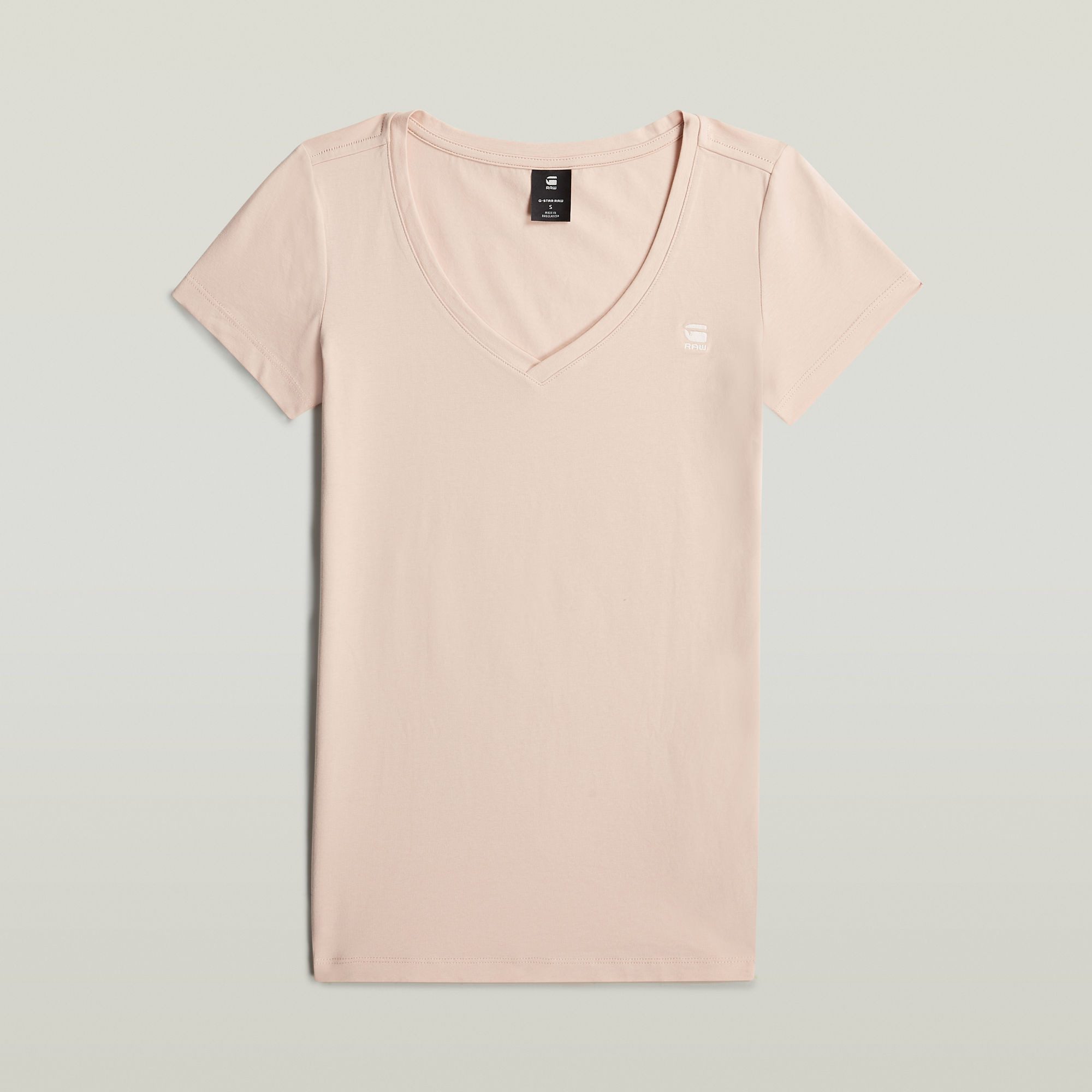 G-Star RAW Shirt met V-hals Base v t wmn cap sl met kleine logoprint voor