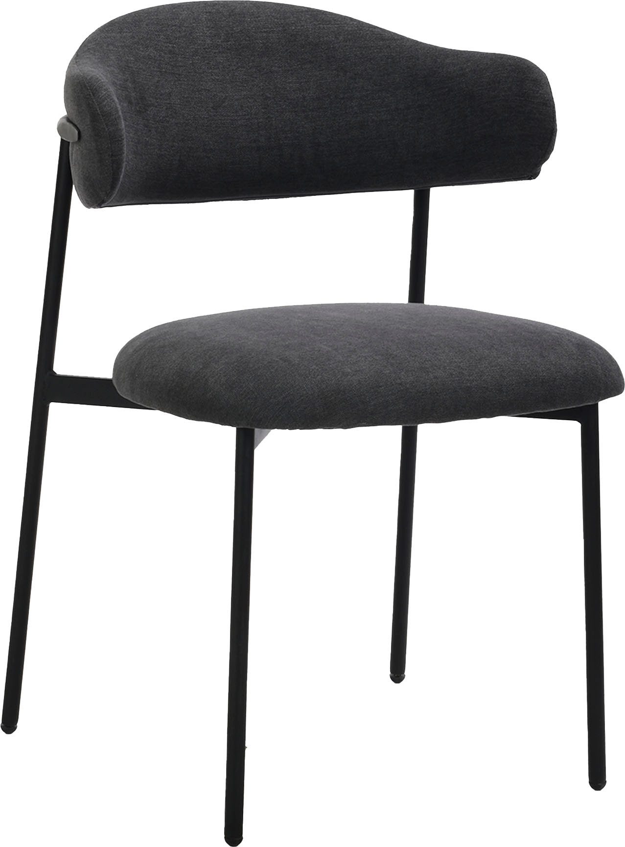 byLIVING Eetkamerstoel Jersey (2-stuks set) Frame van metaal zwart, keukenstoel, geweven stofbekleding, diverse kleuren (set)