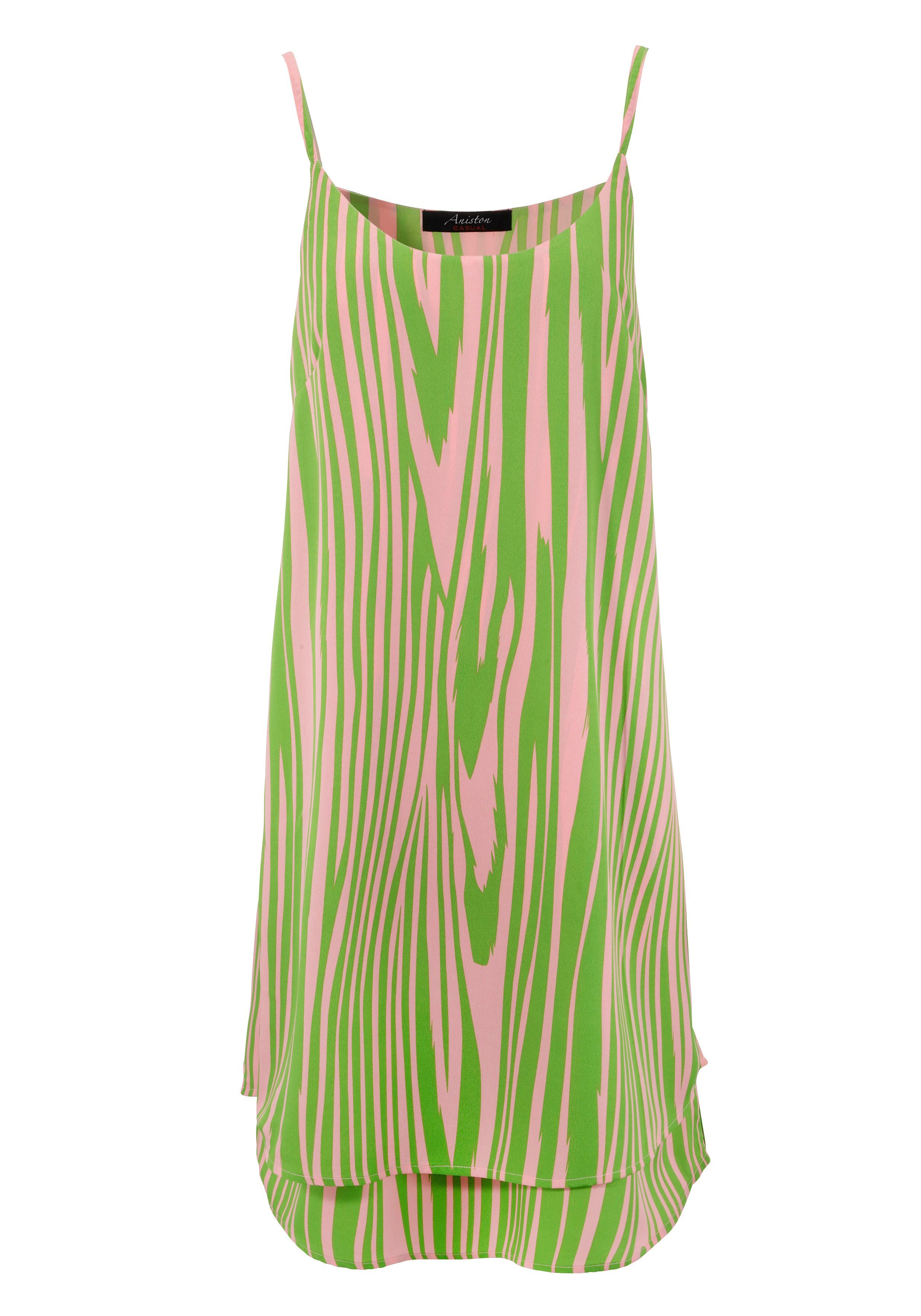 Aniston CASUAL Zomerjurk met trendy kleurrijk artistiek gestreept design nieuwe collectie