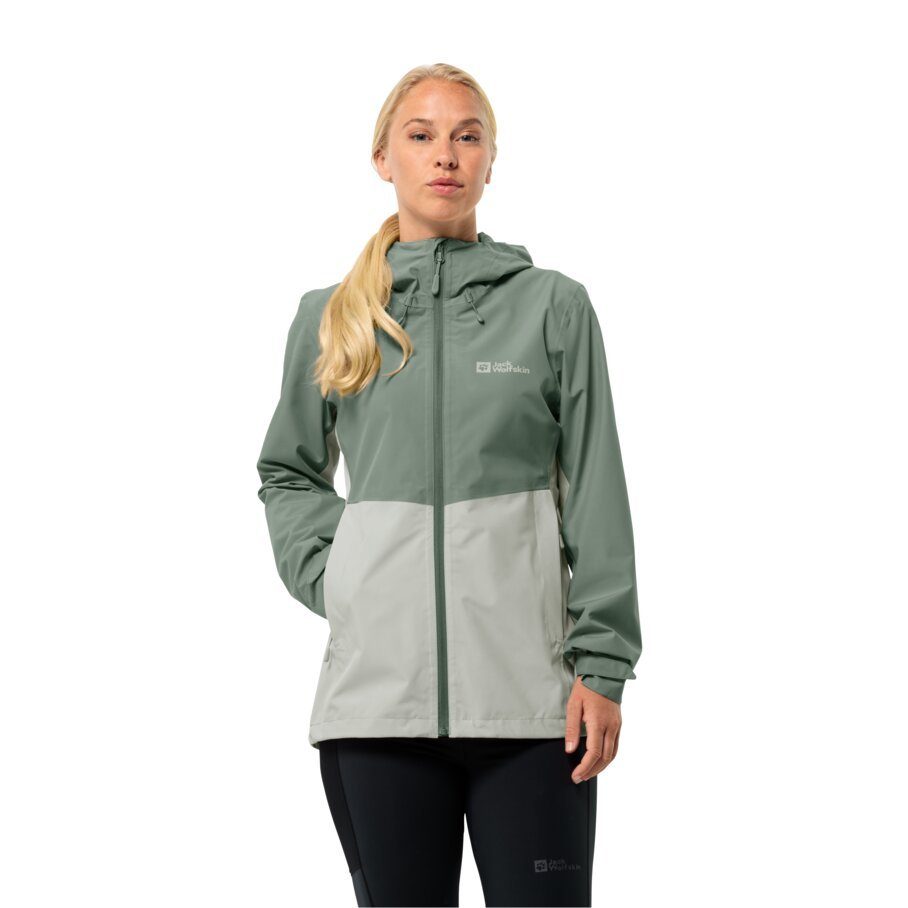 Jack Wolfskin Functioneel jack WEILTAL 2L JKT W Capuchon: vast verbonden met de jas