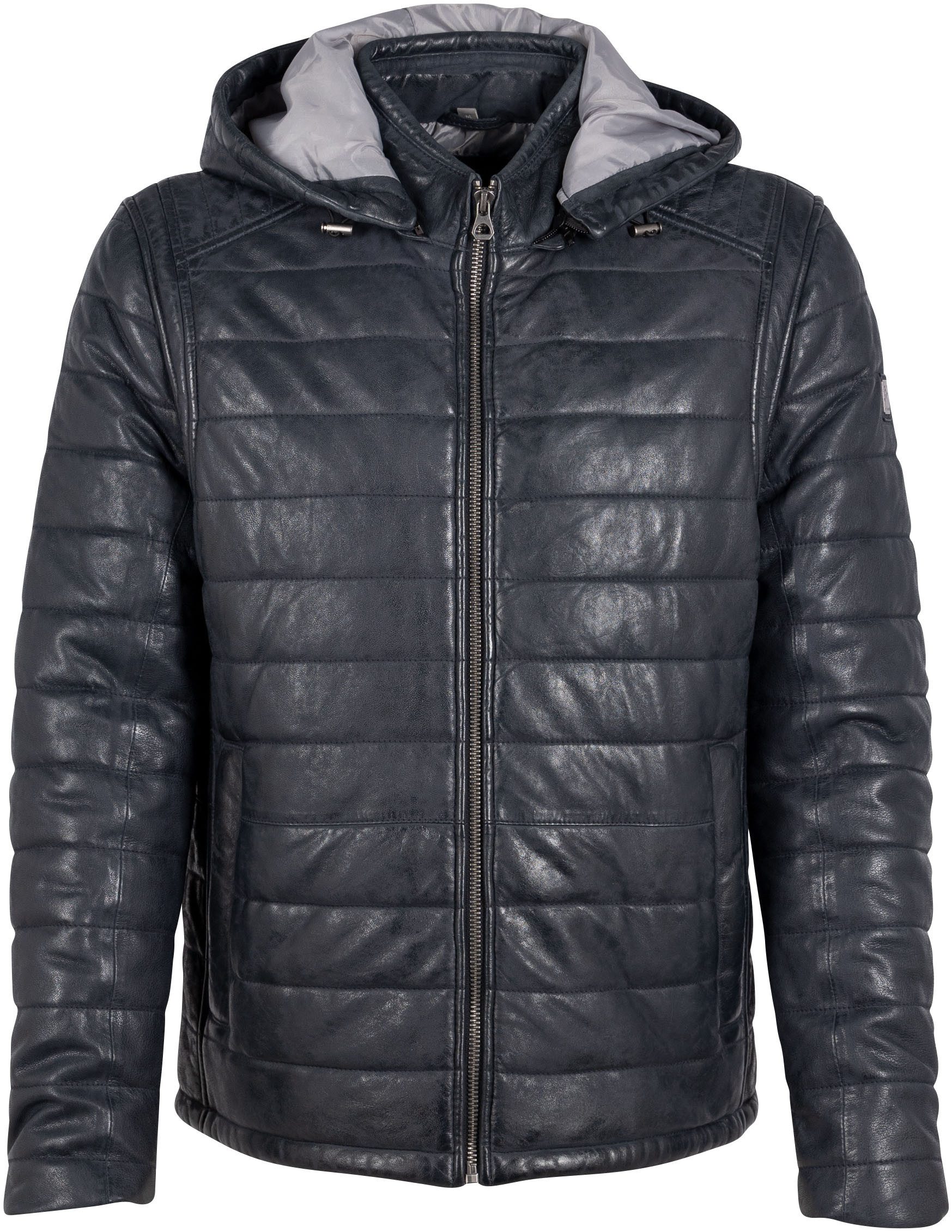 OTTO Mauritius Leren jack GMLyman met capuchon modieuze stitching