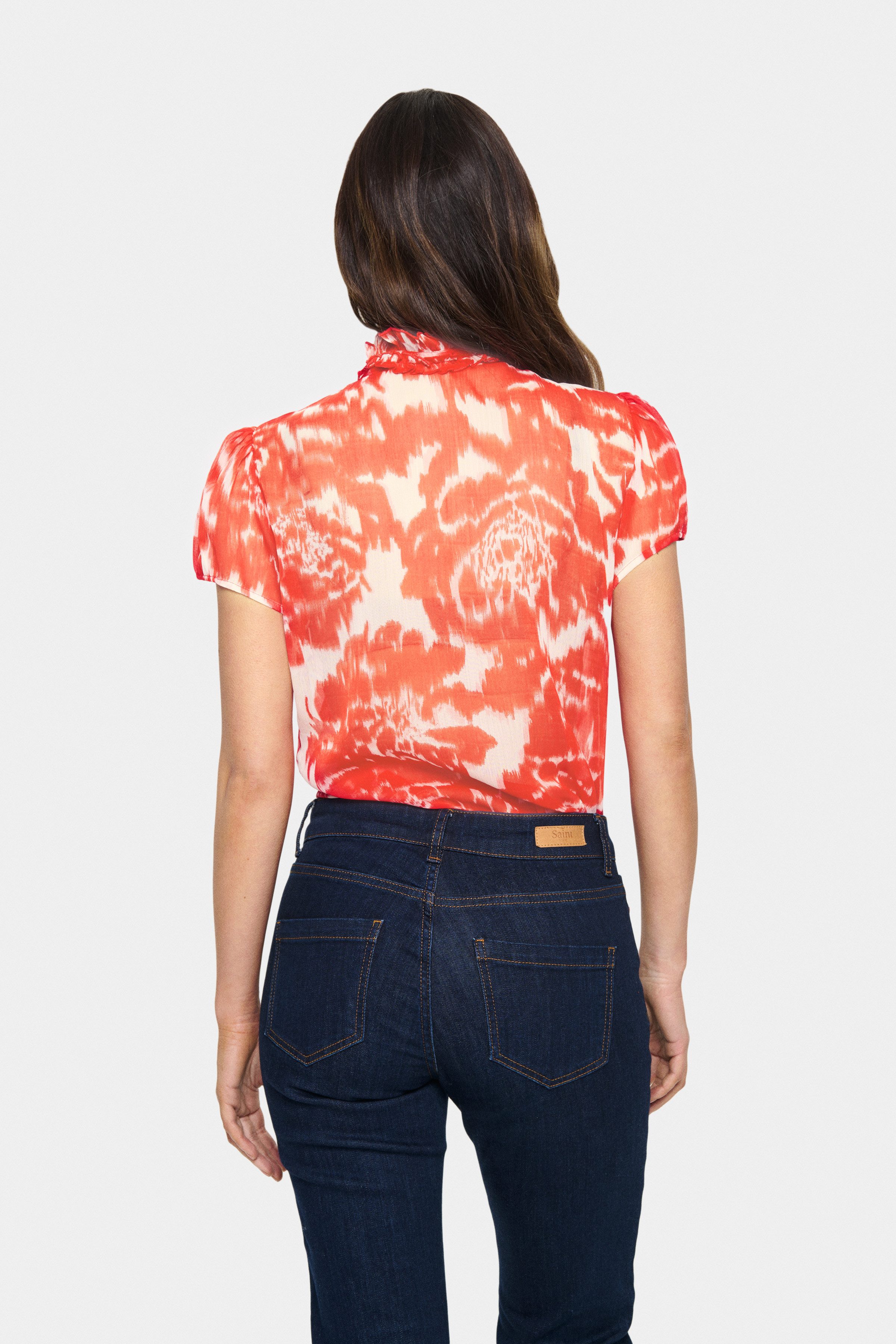 Saint Tropez Blouse met ruches LiljaSZ Crinkle SS Shirt