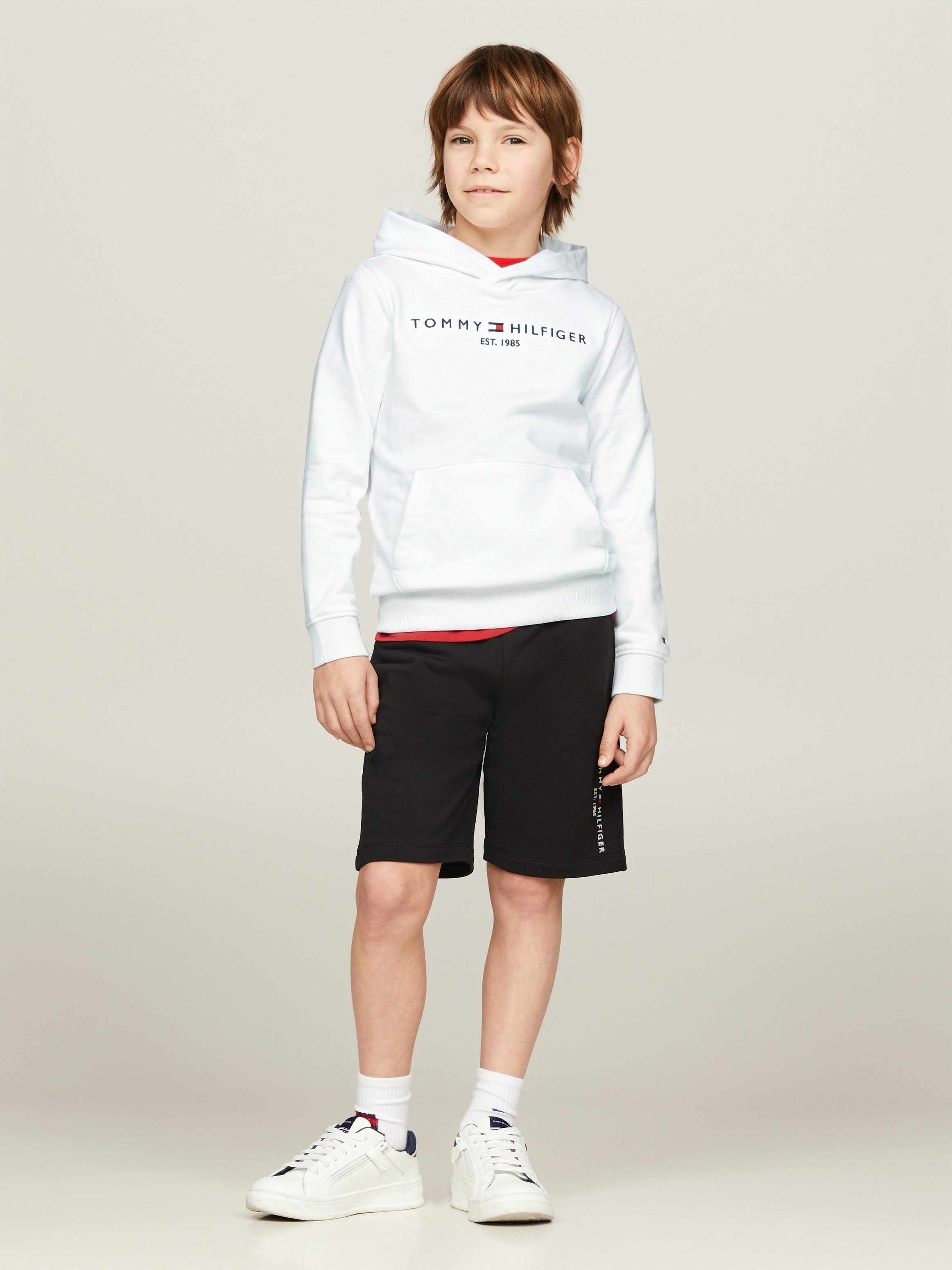 Tommy Hilfiger Hoodie U ESSENTIAL HOODIE met logo-borduurwerk en tekst
