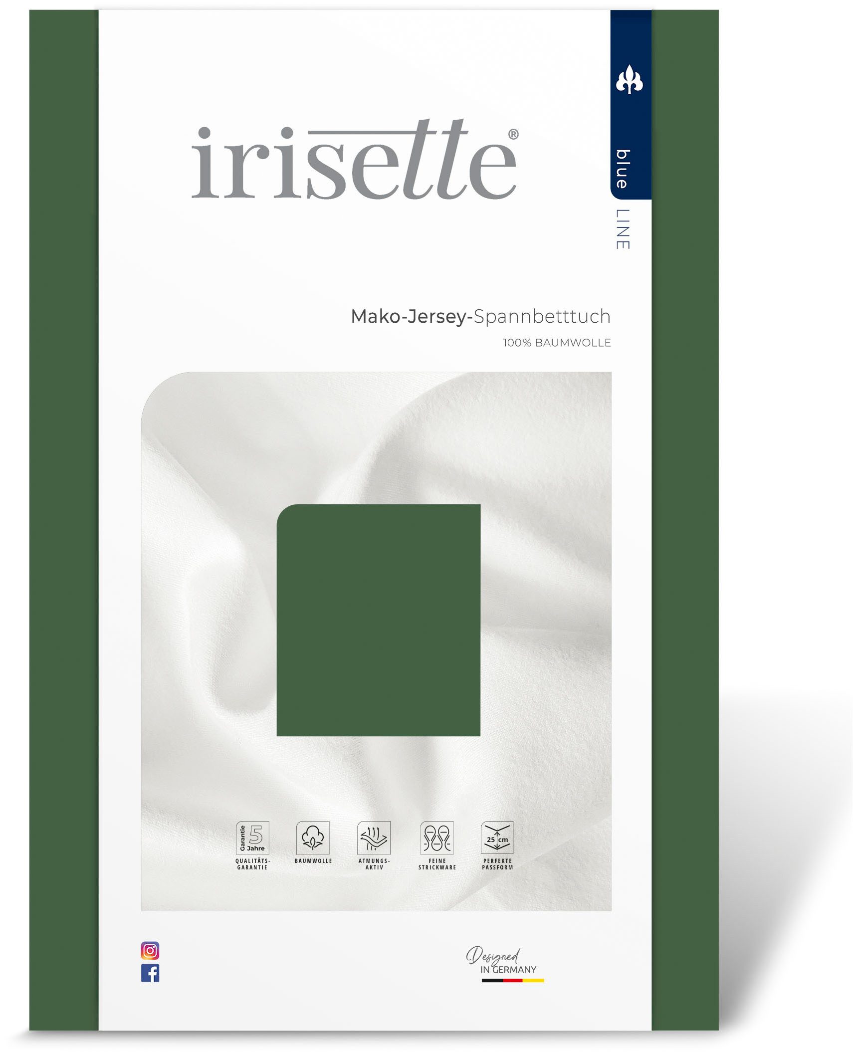 Irisette Hoeslaken Jupiter 8 van katoen, voor matrassen tot 25 cm hoogte, laken, hoeslaken (1 stuk)