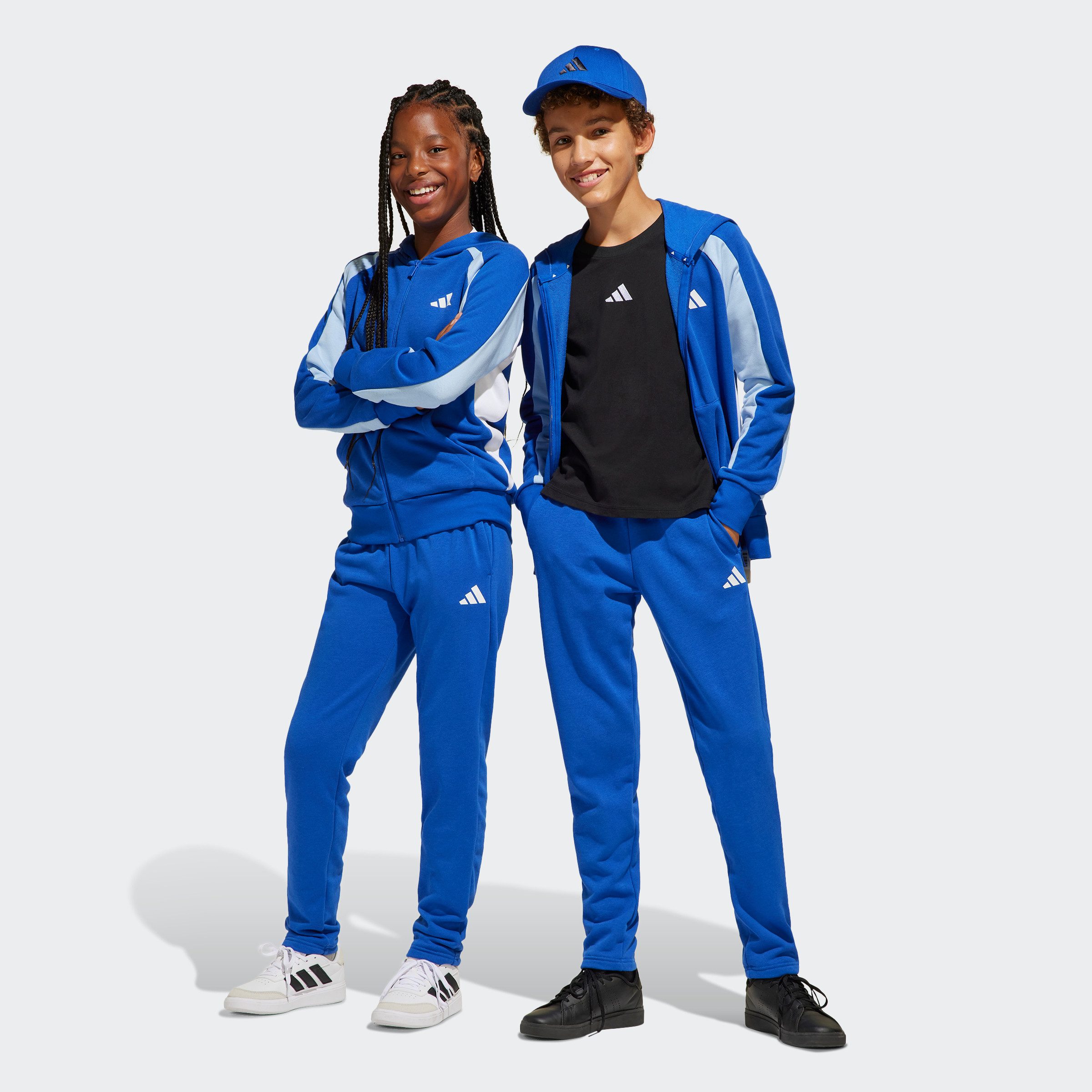 adidas Sportswear Trainingspak J CB FT TS (2-delig) kinderen trainingspakken maat 176 blauw
