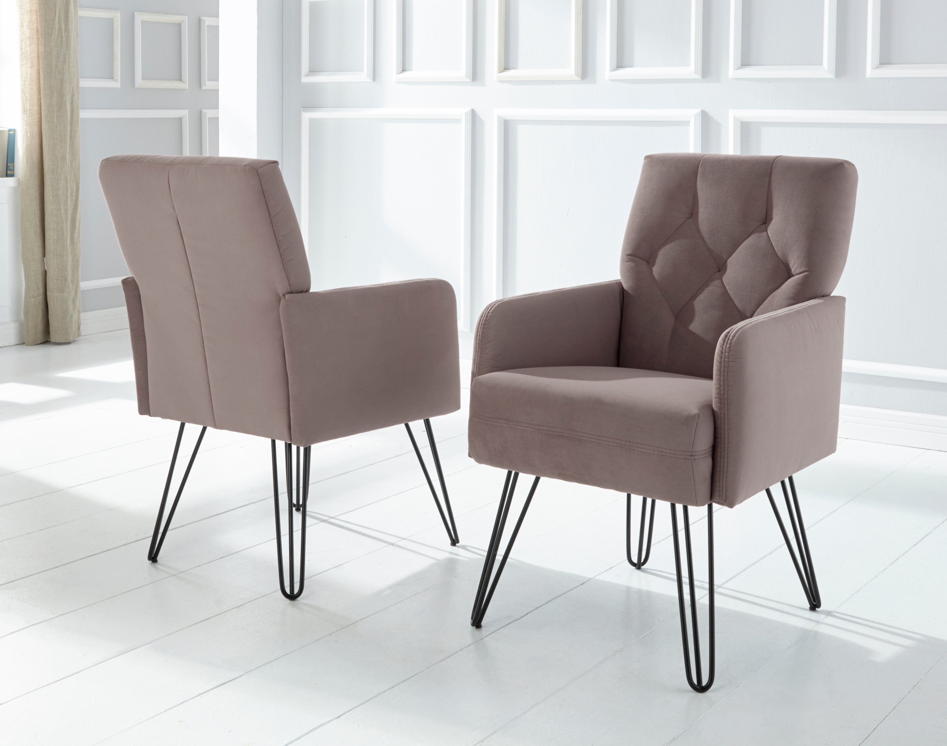 exxpo - sofa fashion Fauteuil Doppio ingewikkelde rugafwerking, breedte 61 cm